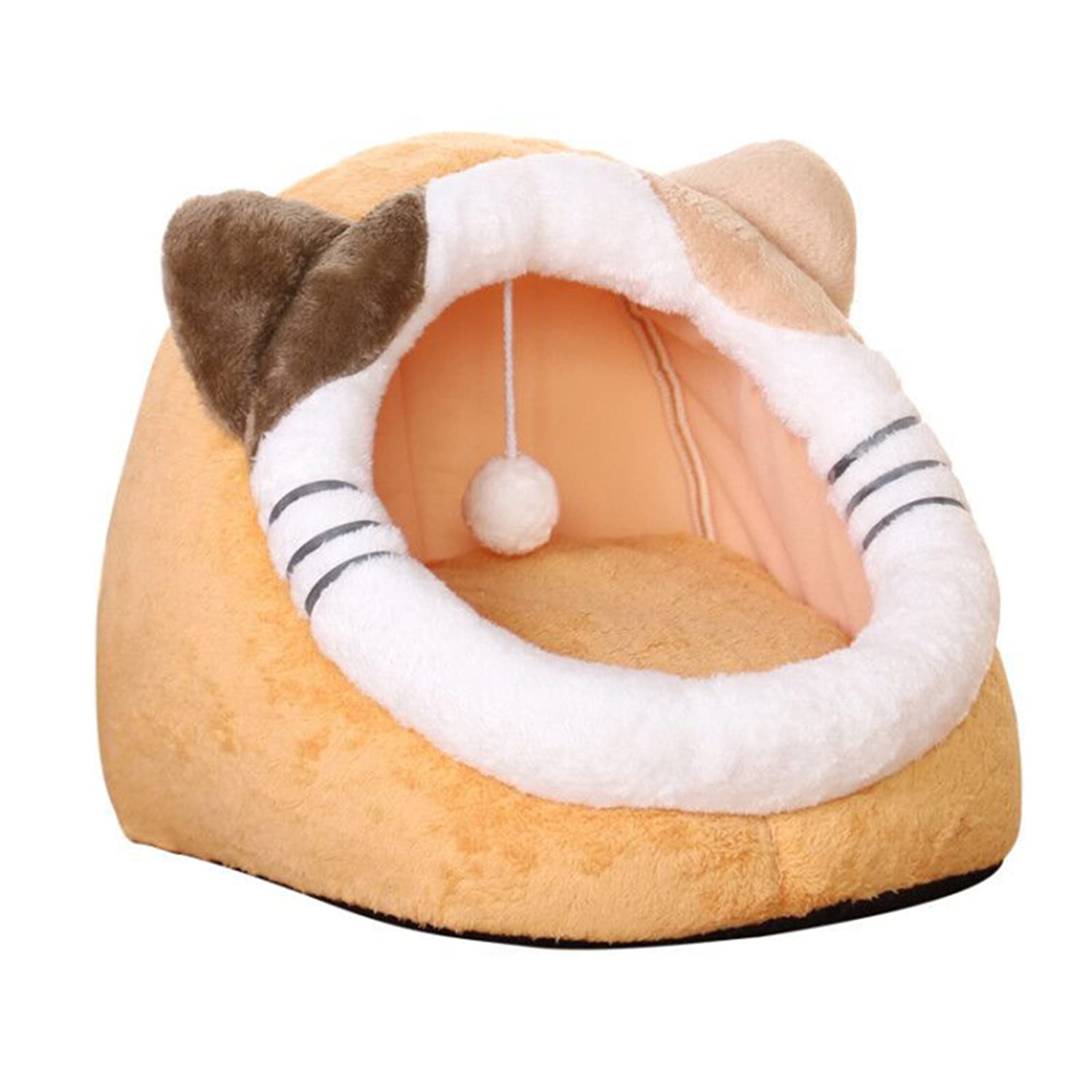 ZXD Removable & Washable Cat Litter Kennel - 15.7x18.8x18.8 Inch Four Seasons Pet House with Winter Warm Design, Perfect for Indoor Cats & Small Pets
