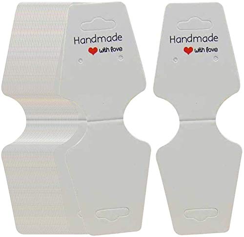 100 Pieces Necklace Display Cards - Kraft Paper Jewelry Hanging Tags for Necklaces, Bracelets & Jewelry - Durable Card Holders for Retail Store, Boutique & Jewelry Showcase Display
