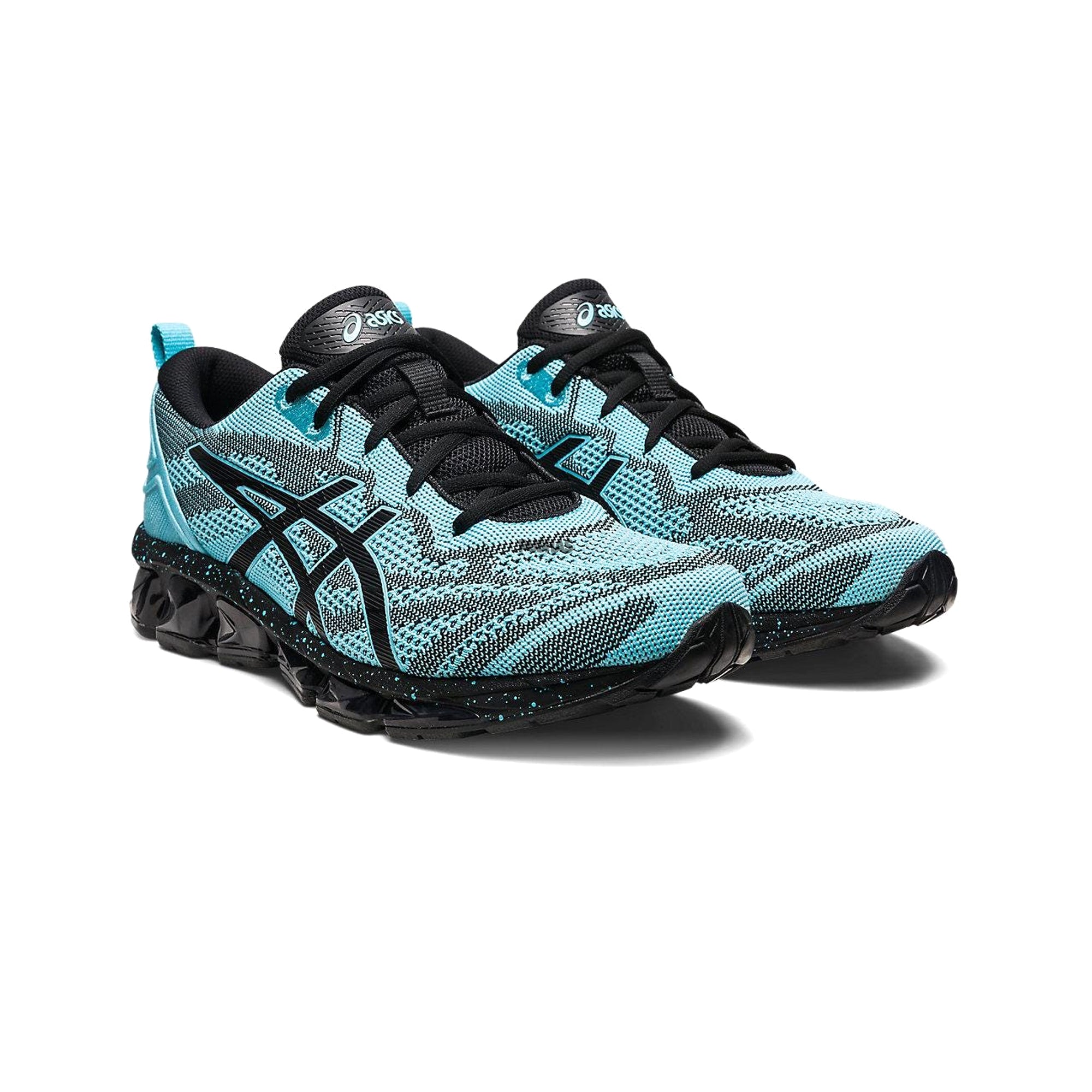 ASICS GEL-QUANTUM 360 VII Knit Running Shoes for Men - Bright Cyan/Black | Cushioned Comfort for Long-Distance Running & Gym Workouts