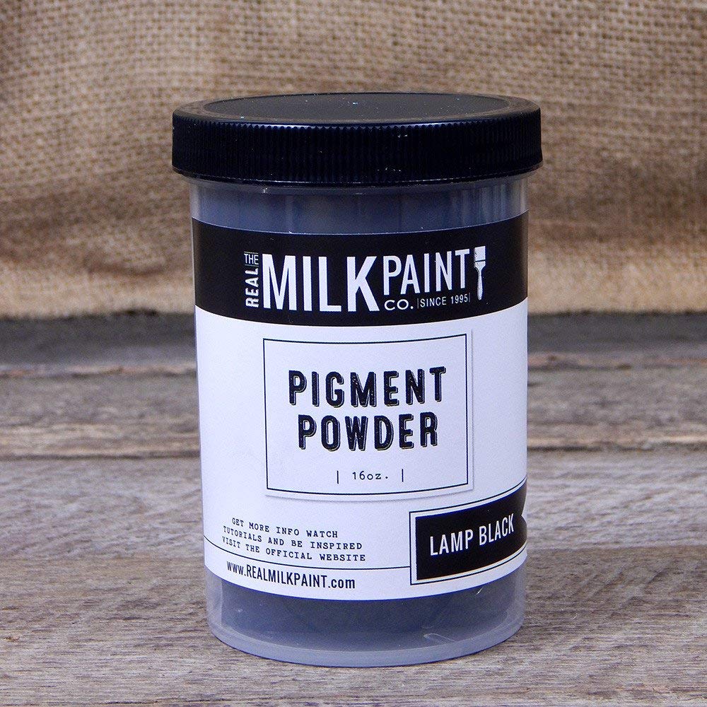 Premium Real Milk Paint Pigment Powder & Mica Powder - 16 oz Lamp Black for Epoxy Resin, Concrete, Wood Putties, Plaster & Plastic Resins | Ideal for DIY Crafts, Furniture Restoration & Artistic Creations