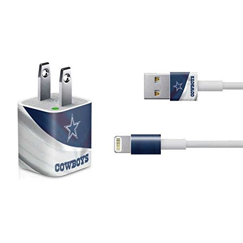 Official NFL Dallas Cowboys iPhone Charger Skin (5W USB) - Compatible with Skinit Decals - Perfect for Home, Office & Travel Accessories