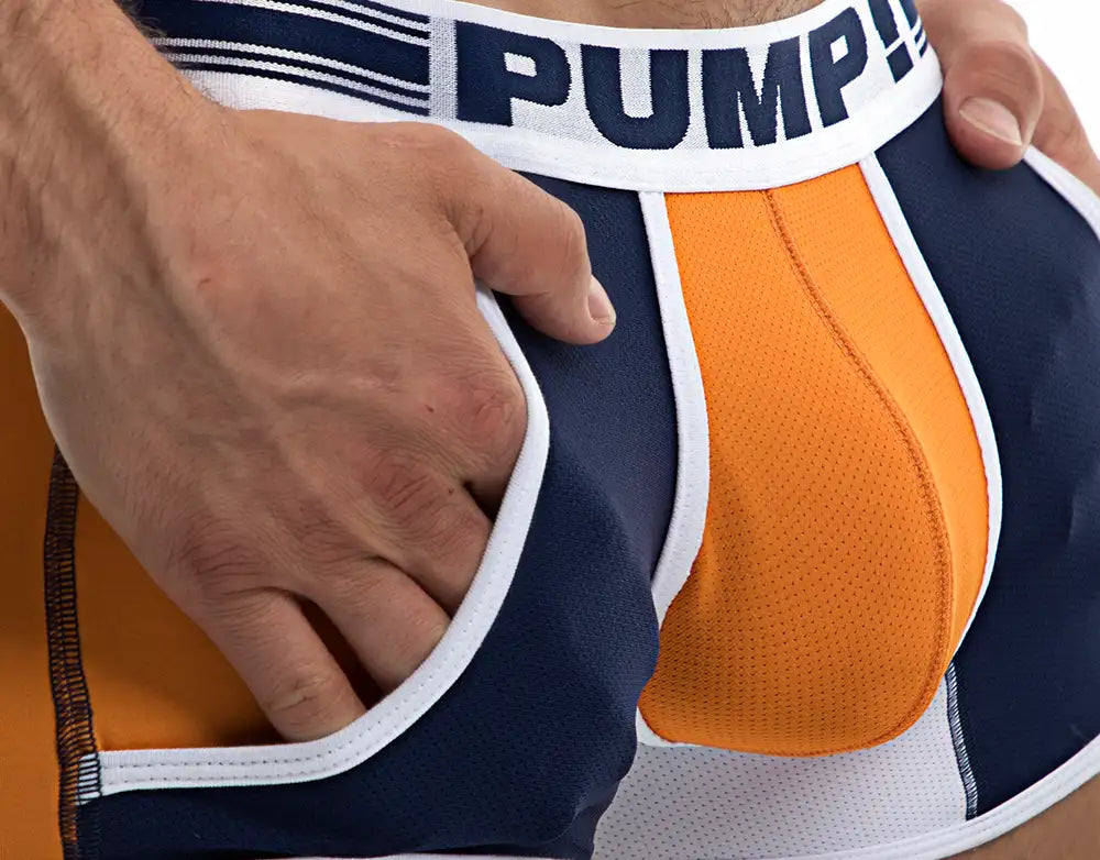 PUMP! Varsity Jogger Boxer Briefs for Men - Comfortable Navy Blue Athletic Underwear - Perfect for Gym, Running & Everyday Wear