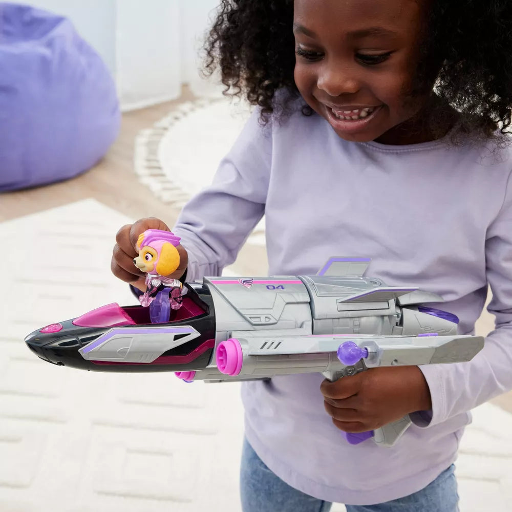 PAW PATROL The Mighty Movie Skye Feature Jet - Official Kids Toy Airplane with Lights & Sounds - Perfect for Birthday Gifts & Adventure Playtime