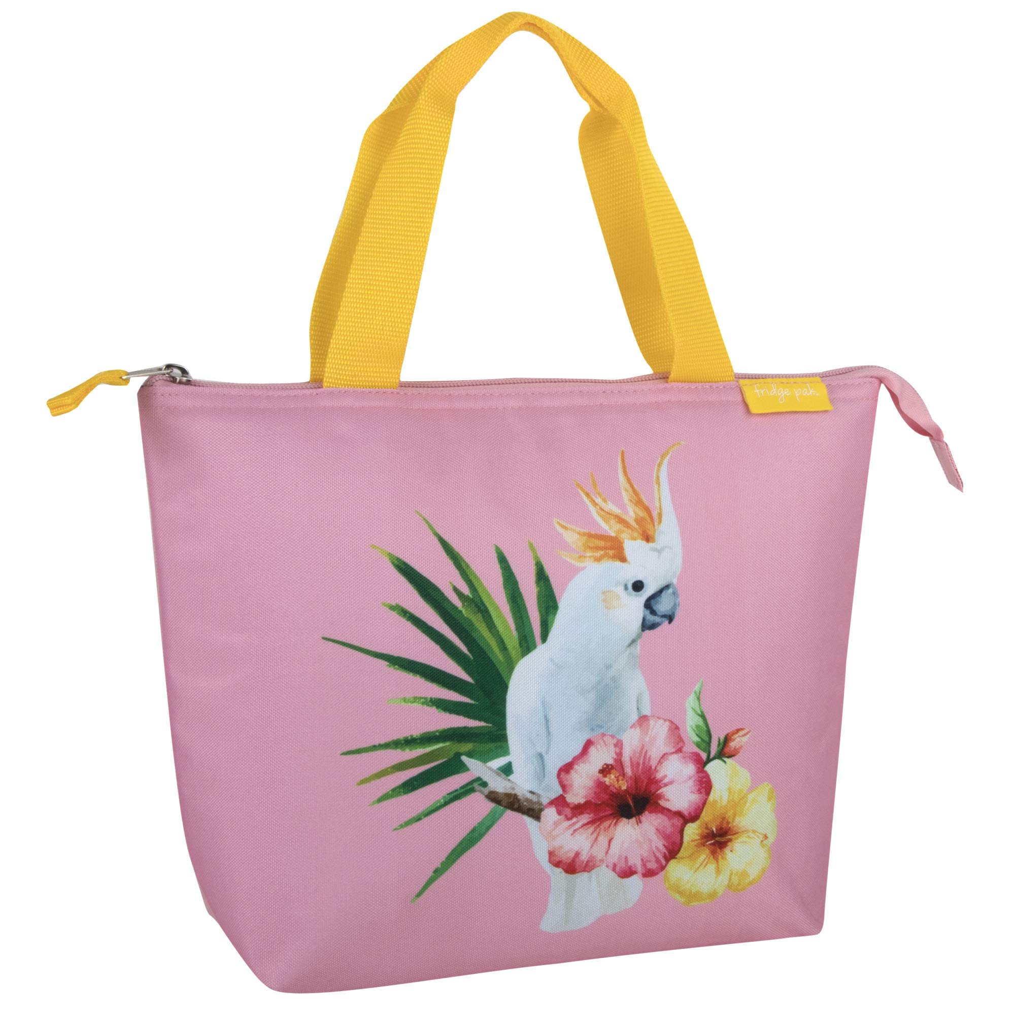 Insulated 9-Can Cooler Tote Bag - Collapsible Beach, Picnic & Travel Cooler for Drinks, Lunch & Groceries (Cockatoo Design) - Perfect for Pool Parties, Camping & Road Trips