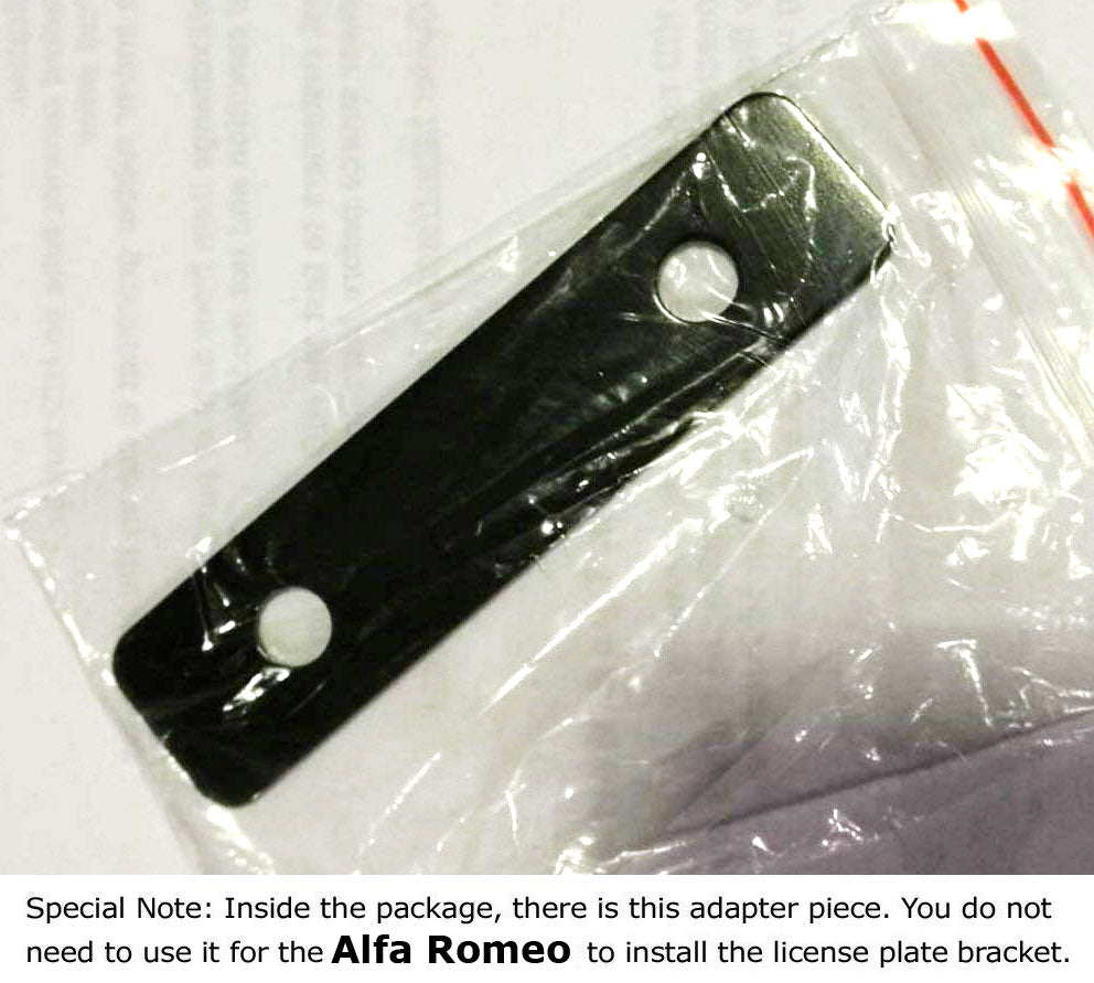 Alfa Romeo Stelvio Front Bumper Tow Hook License Plate Mount Bracket (2018-2023) - Durable & Easy Installation for Custom Car Styling - Perfect for Off-Roading & Car Shows