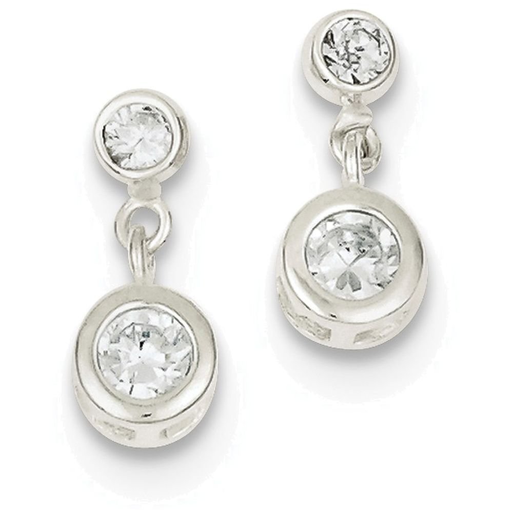 Sterling Silver Round Cubic Zirconia Stud Earrings for Women - Hypoallergenic & Elegant Jewelry Gift for Birthday, Anniversary & Special Occasions