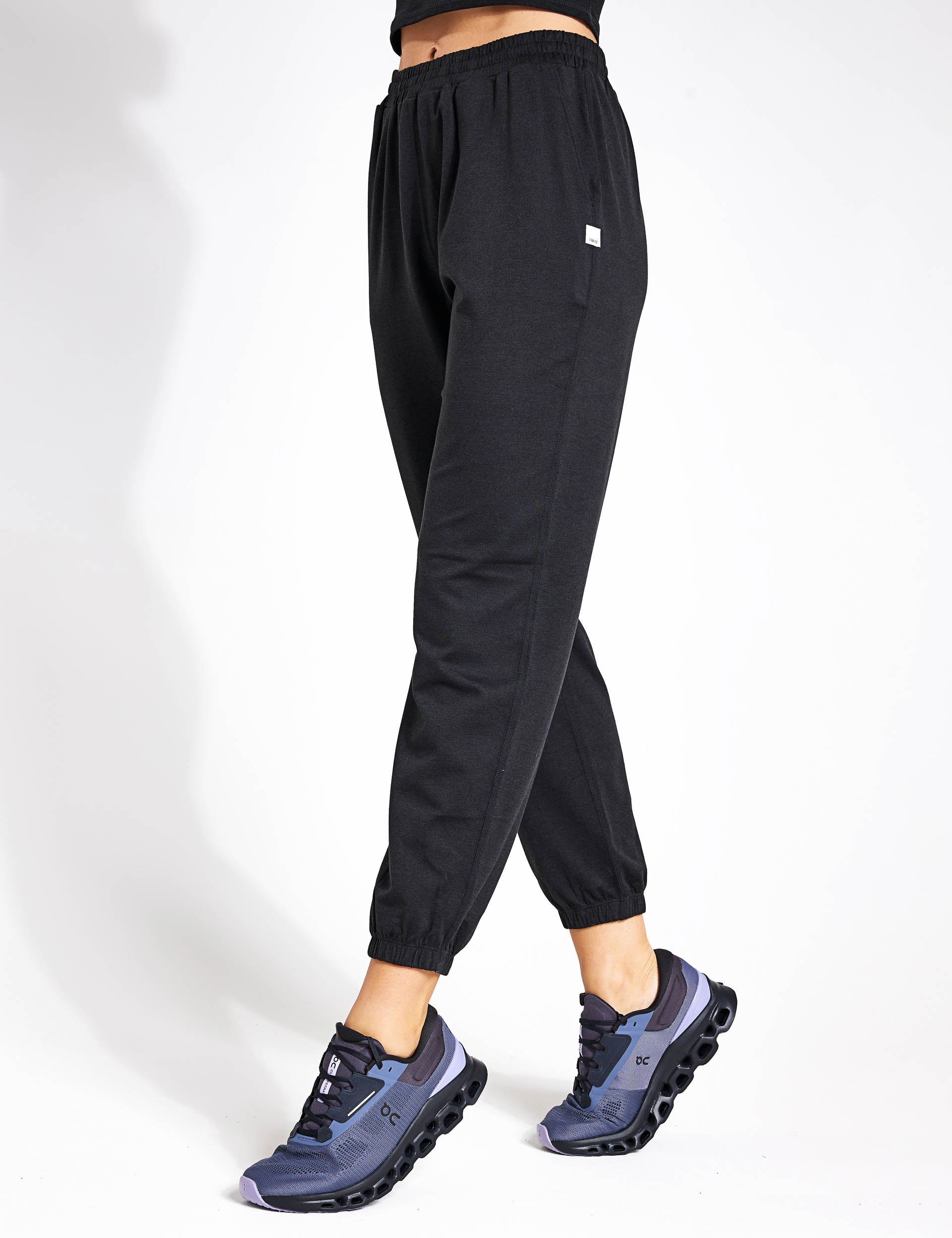 Stylish Black Heather Boyfriend Jogger Pants for Women - Comfortable Lounge & Casual Wear