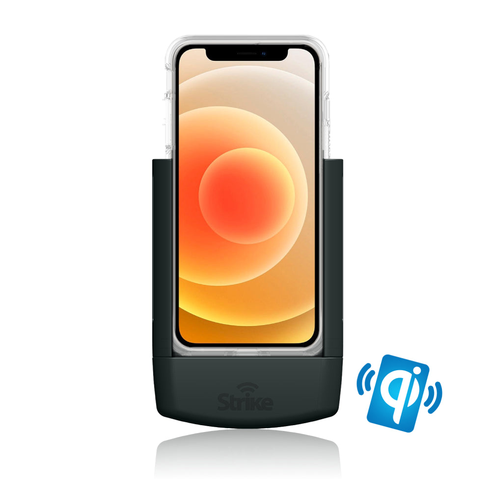 iPhone 12 & 12 Pro Wireless Charging Car Mount Holder with Shockproof Case - Perfect for Safe Driving & Hands-Free Navigation
