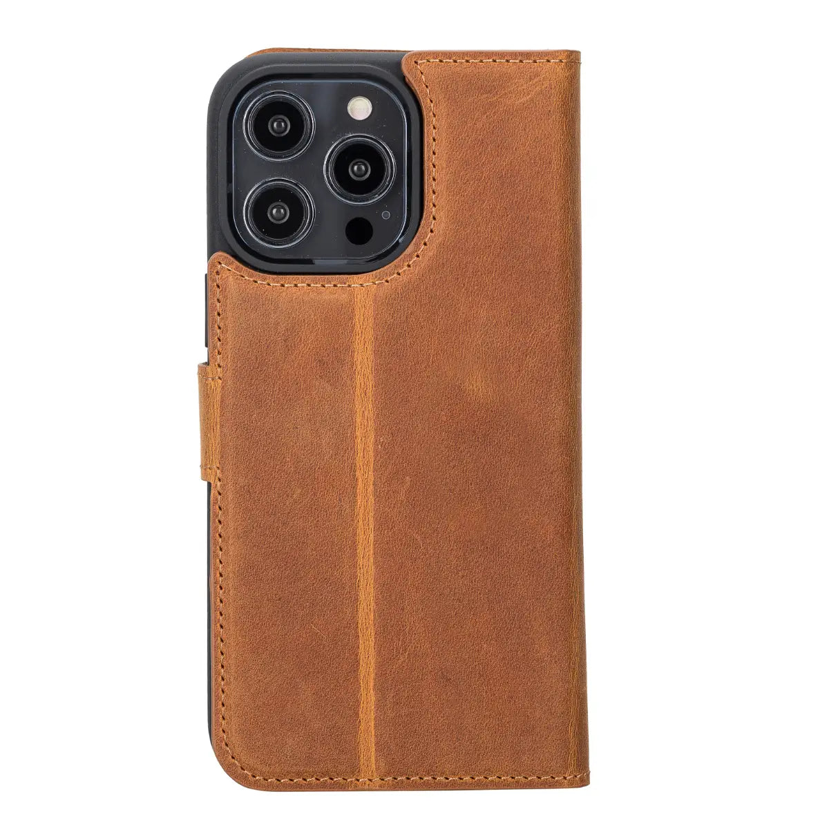 Premium Camel Brown Genuine Leather Wallet Case for iPhone 14 Pro Max - Slim Protective Cover with Card Slots (Perfect for Travel, Business & Everyday Use)