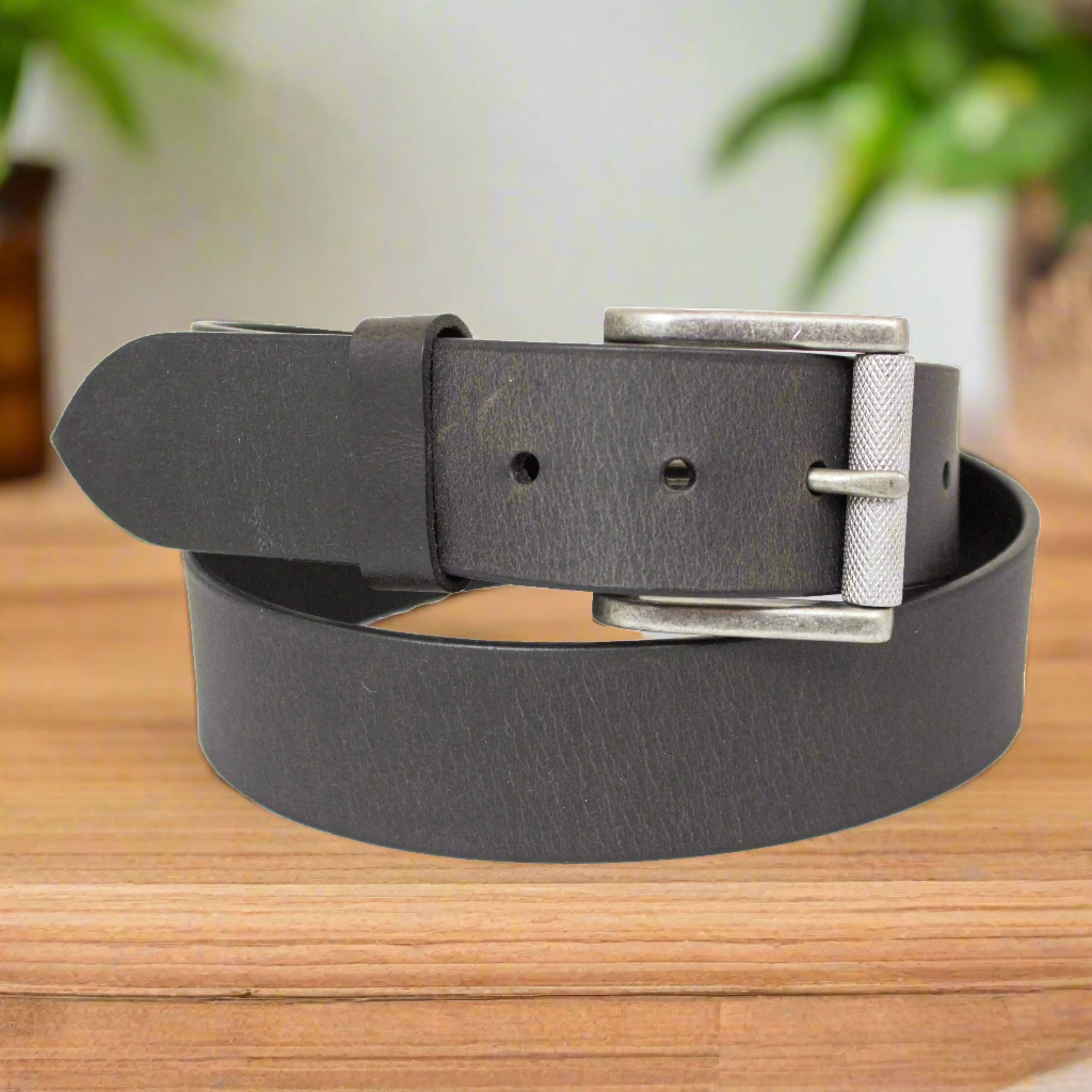 Premium BOL Men's Genuine Leather Belt with Removable Buckle - Classic Solid Color Dress Belt for Business, Office & Formal Occasions