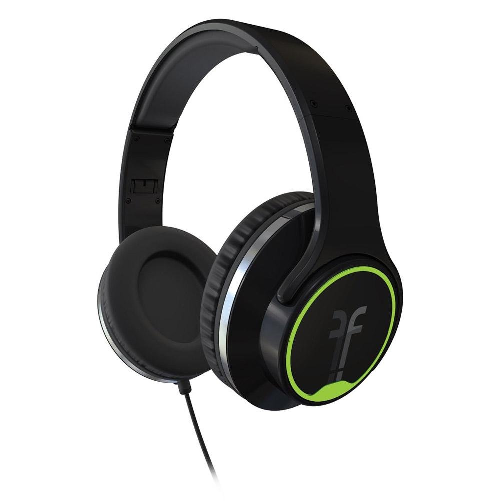 FH2814BK Foldable HD Headphones with Built-in Stereo Speakers - Wireless Bluetooth Headset for Travel, Gym & Home Use - Noise Cancelling Over-Ear Headphones (Black)