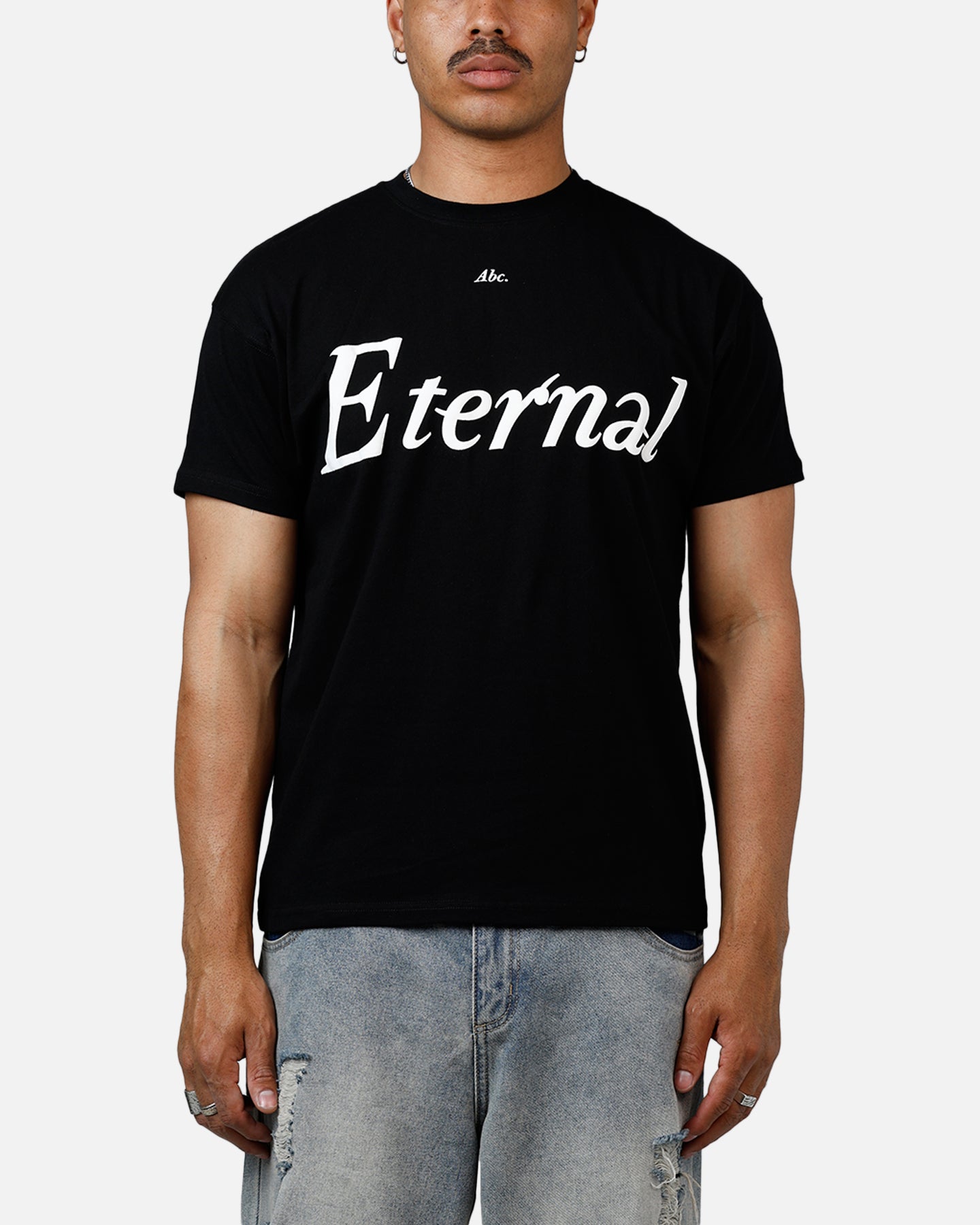 ABC Eternal Classic Black T-Shirt for Men - Comfortable Cotton Tee for Casual Wear, Gym, and Everyday Outfits