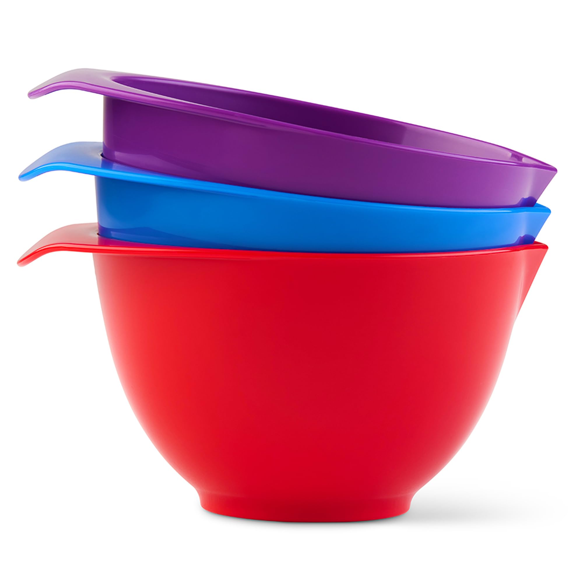 TQGEAR WePrep - 3-Piece Colorful Mixing Bowl Set (1.75-2L Each) for Meal Prep, Baking, Serving Salads, Sauces & Snacks - Perfect for Kitchen, Cooking & Food Storage