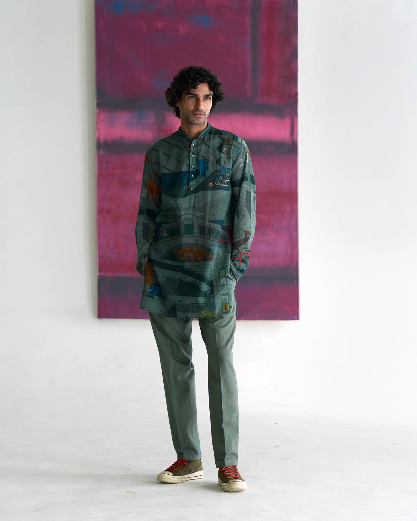 Raahi Heavy Cotton Sage Trousers for Men - Comfortable and Durable Casual Pants for Work, Travel & Everyday Wear