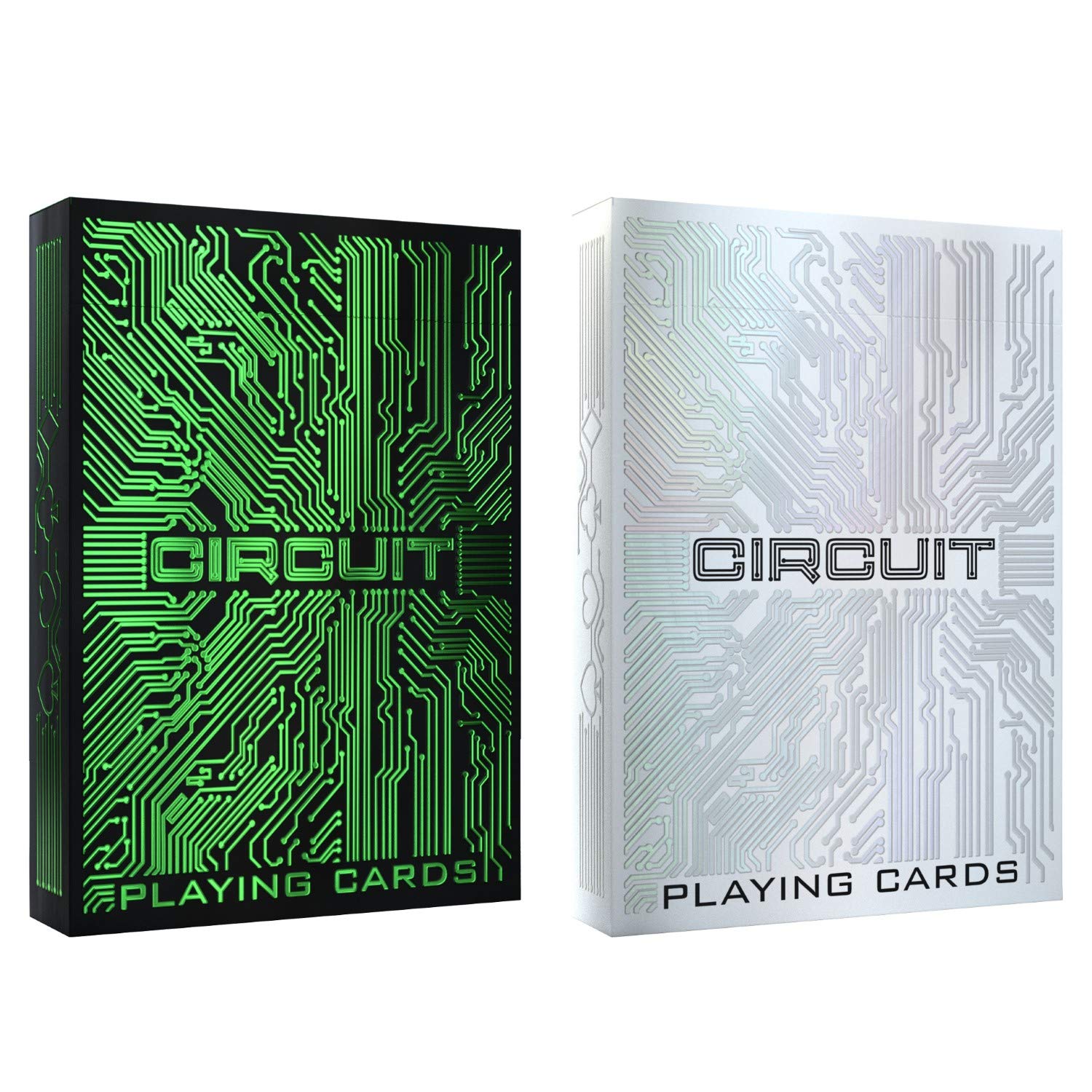Premium Circuit Playing Cards 2-Deck Bundle - Green & White Poker Cards Set | High-Quality Card Deck for Magic Tricks, Poker Nights & Card Games | Save 10% on Combo Pack