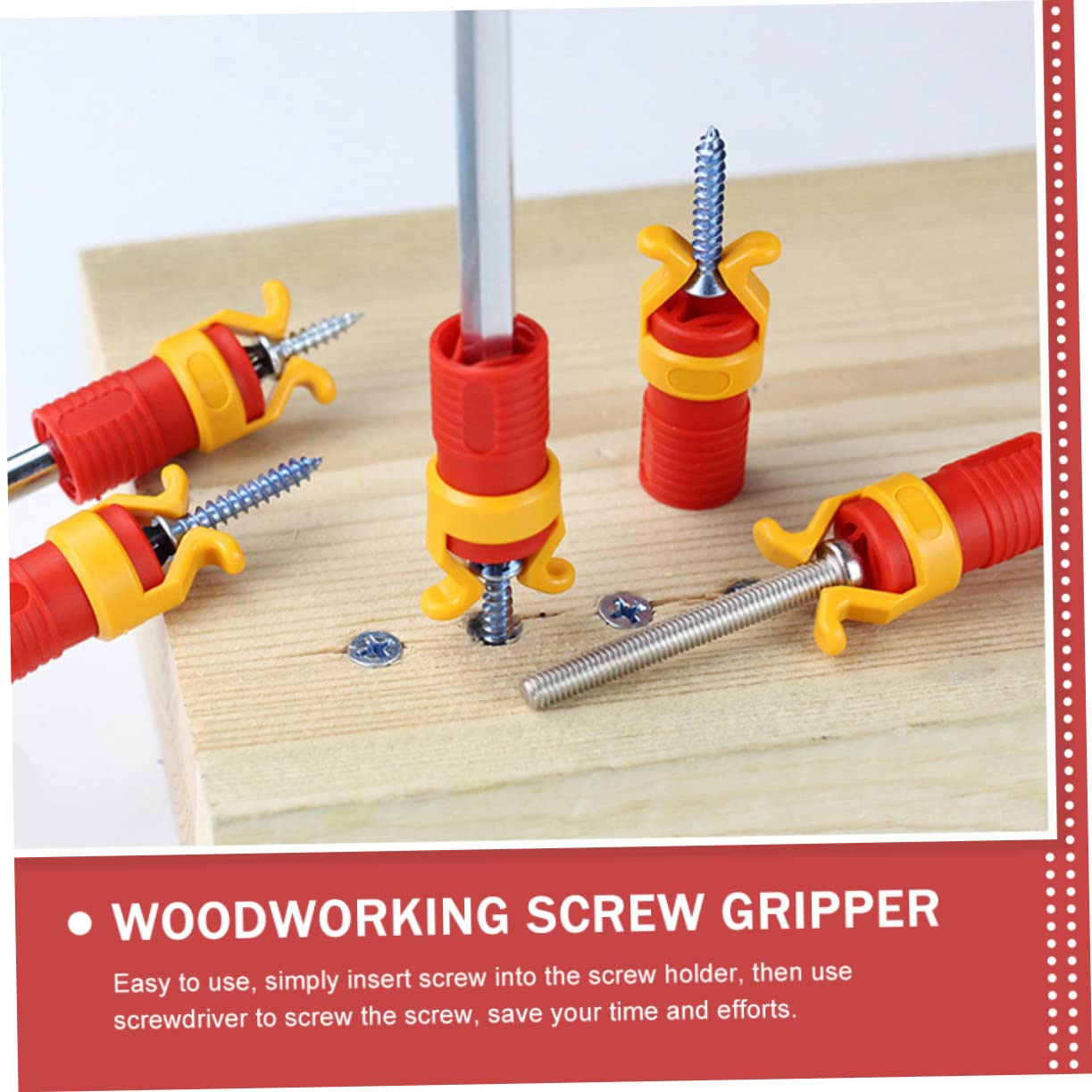 DOITOOL 10-Piece Screw Holder Set - Small Screw Clamps, Hand Screw Clamps for Woodworking, Universal ABS Screw Fixing Holders & Table Clamps - Perfect for Workbench, DIY Projects, and Home Repair