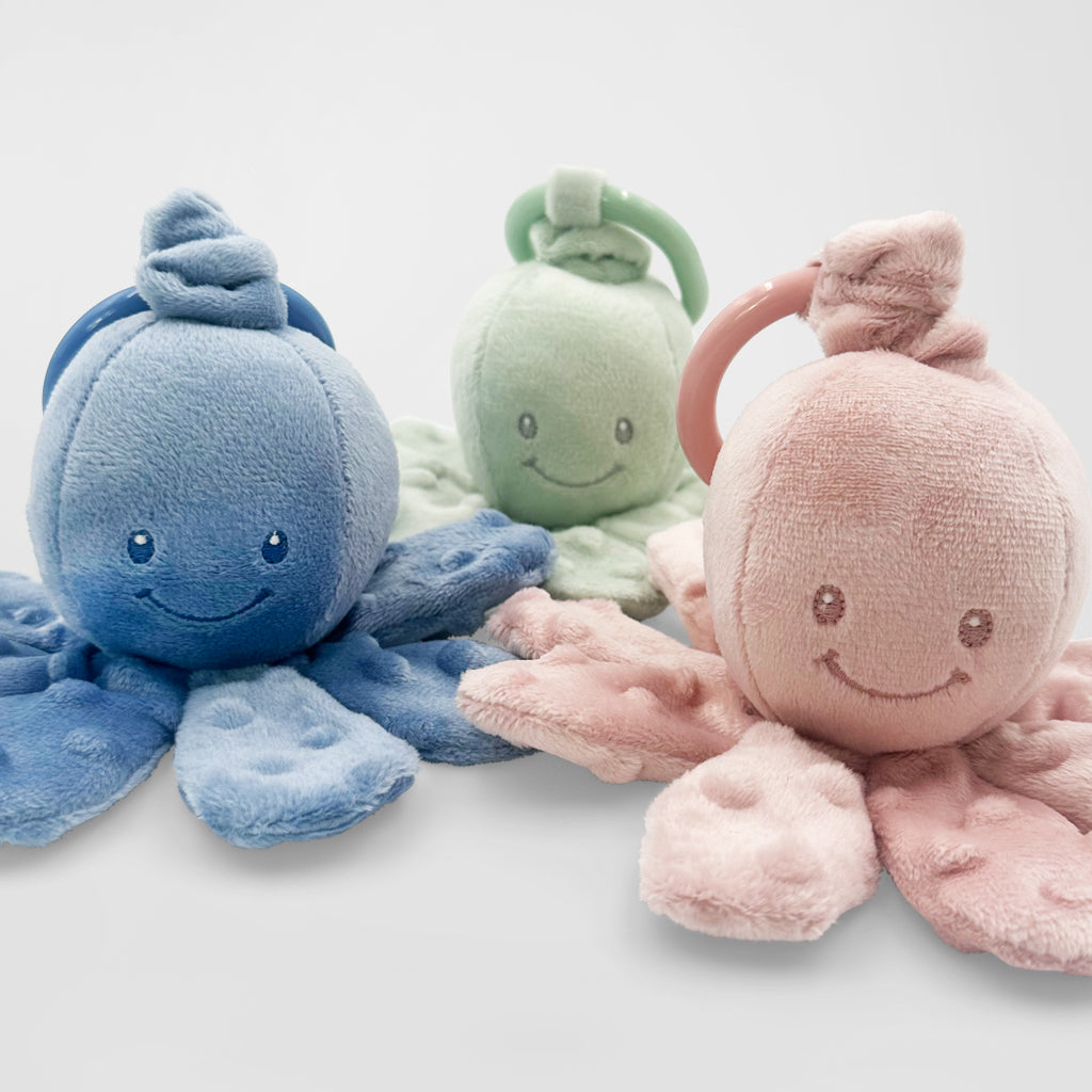 Vibrating Octopus Baby Toy Gift Set - Dark Blue Sensory Toy for Newborns & Infants | Perfect for Soothing, Teething & Early Learning Playtime