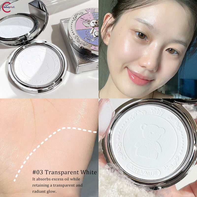 ART VALUE Bear Knight Soft Focus Powder - Matte Finishing & Oil Control Face Powder for Flawless Makeup | Perfect for Daily Wear & Photo Shoots