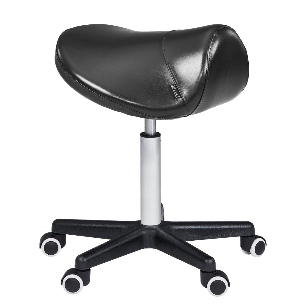 Master Massage® Professional Ergonomic Swivel Saddle Stool - Adjustable Hydraulic Posture Chair for Therapists & Office Workers (Rich Coffee Brown) - Perfect for Massage Clinics, Chiropractic Offices & Home Workstations