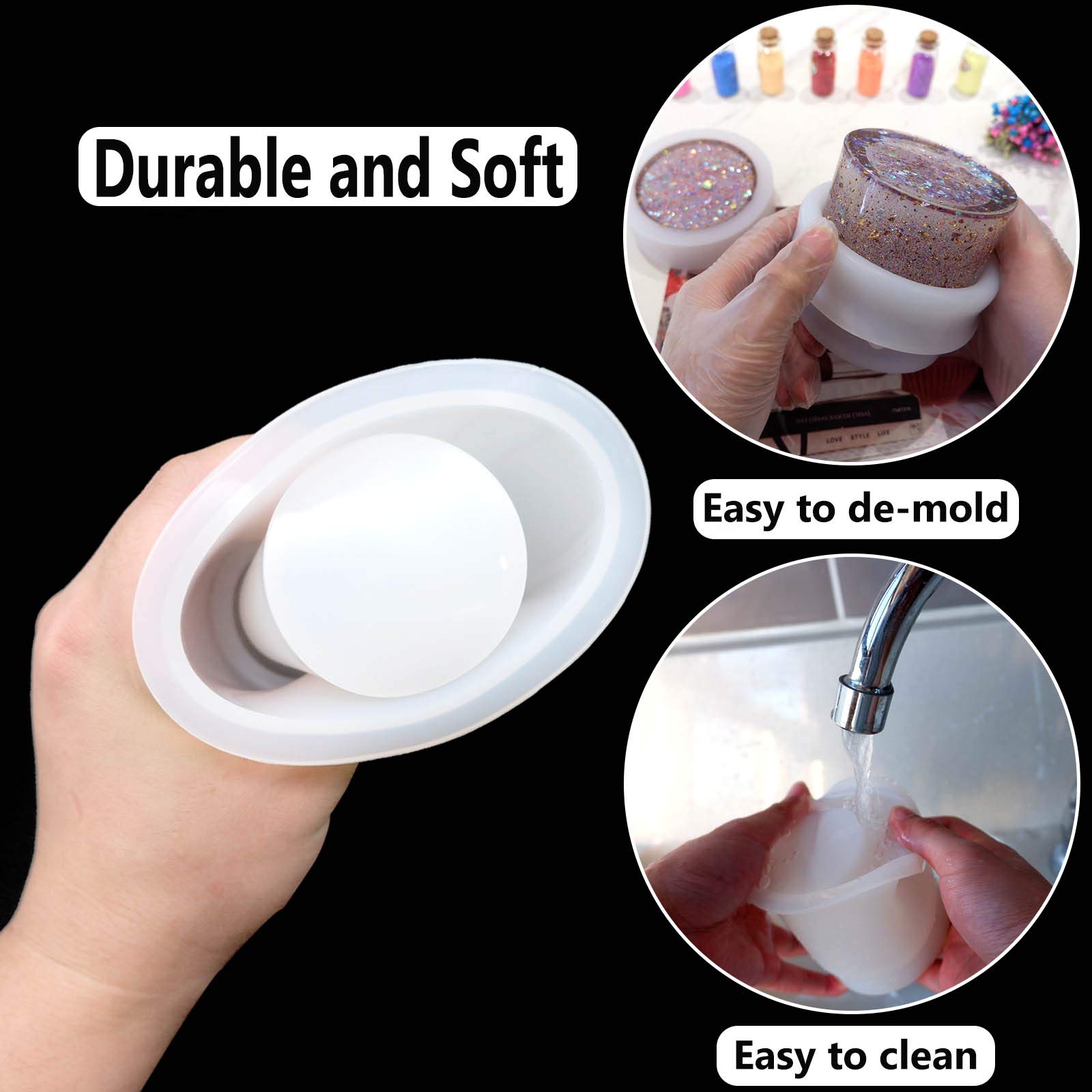 Premium Silicone Resin Molds for DIY Jewelry Boxes & Bottles - Decorative Storage Containers, Craft Molds for Resin Art Projects - Perfect for Handmade Jewelry, Home Decor & Gift Making
