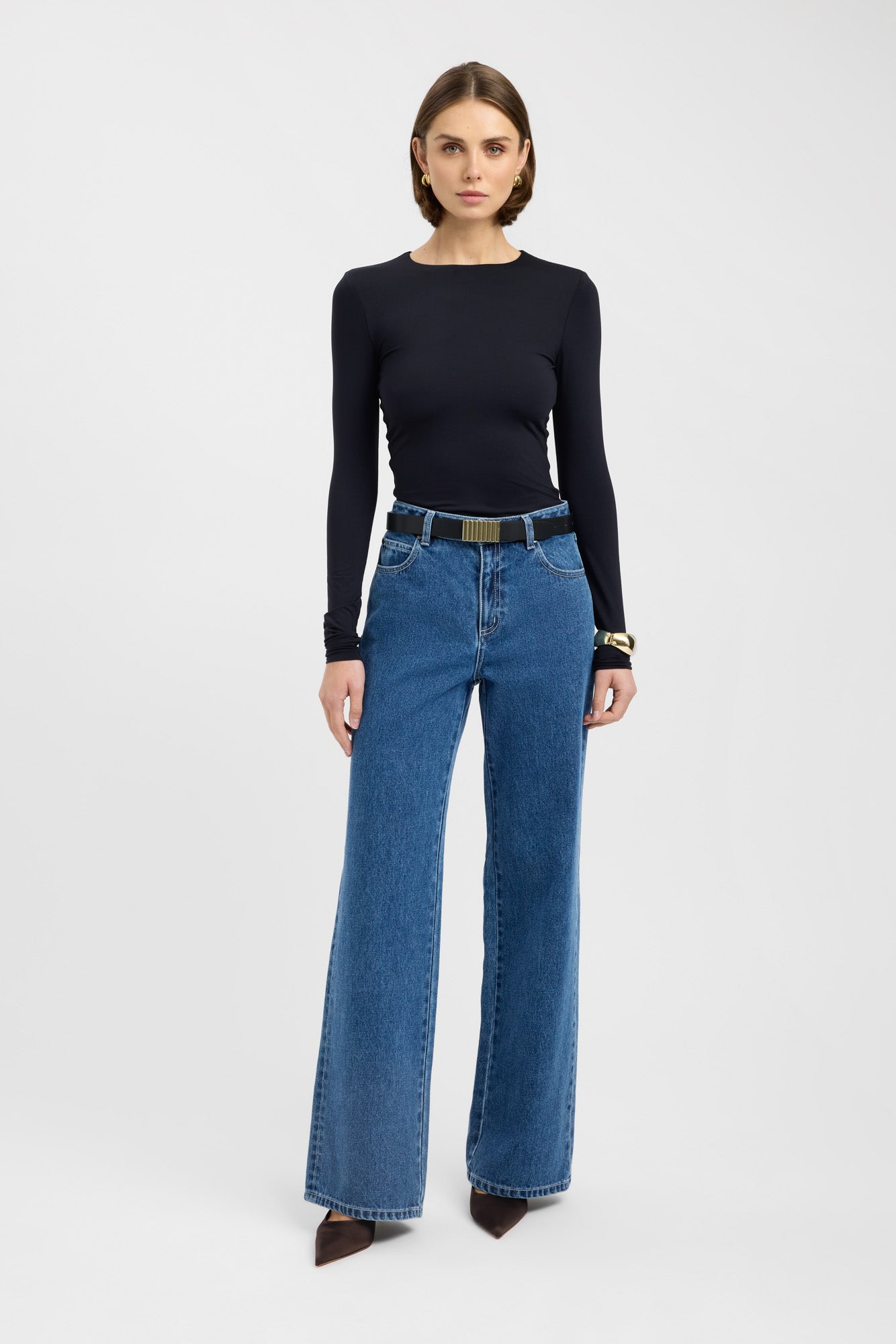 Kai Straight Leg Jeans for Women - High Waist Denim Pants - Comfortable & Stretchy Skinny Fit - Perfect for Casual Wear, Office & Date Night
