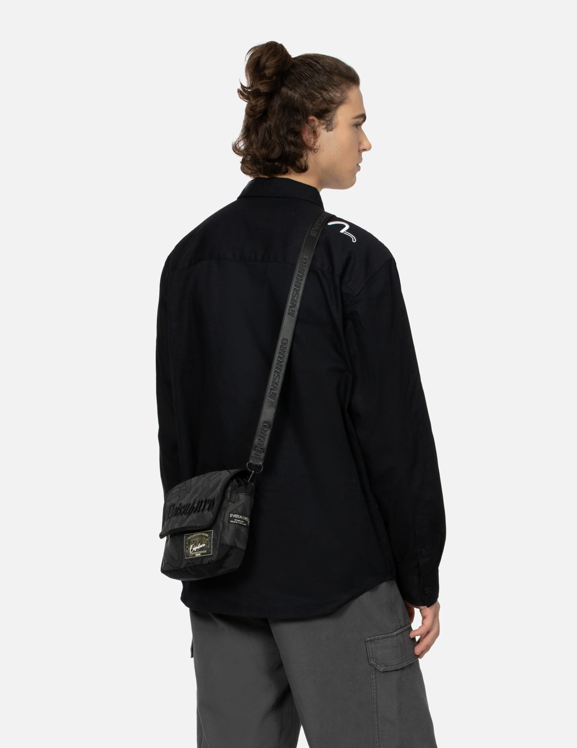 Stylish Allover Logo Jacquard Shoulder Bag for Women - Trendy Crossbody Purse with Adjustable Strap - Perfect for Work, Travel & Daily Use