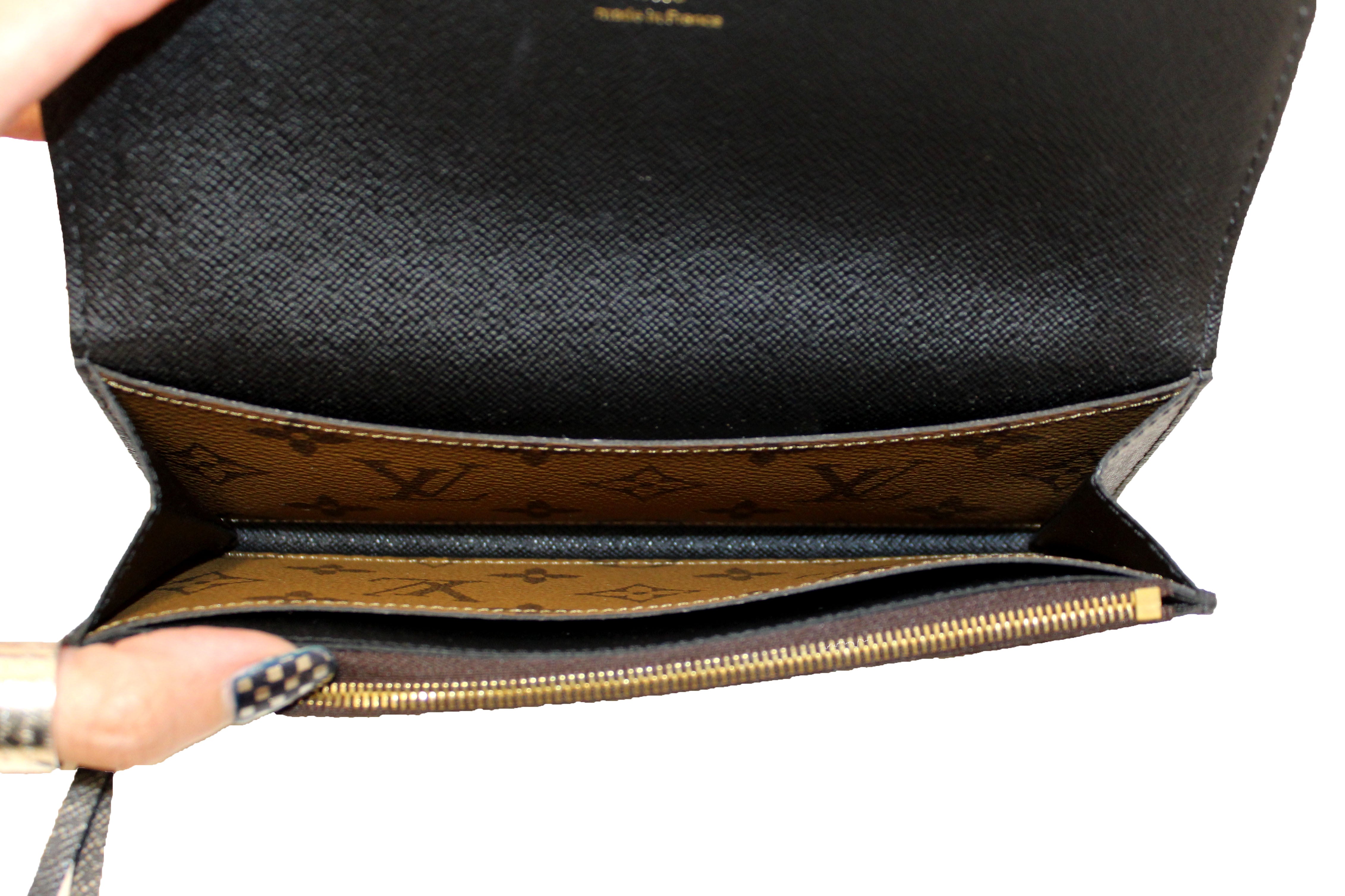 Authentic Louis Vuitton Emilie Wallet - Classic Monogram & Reverse Canvas Design | Luxury Women's Wallet for Everyday Use, Travel & Gift Giving