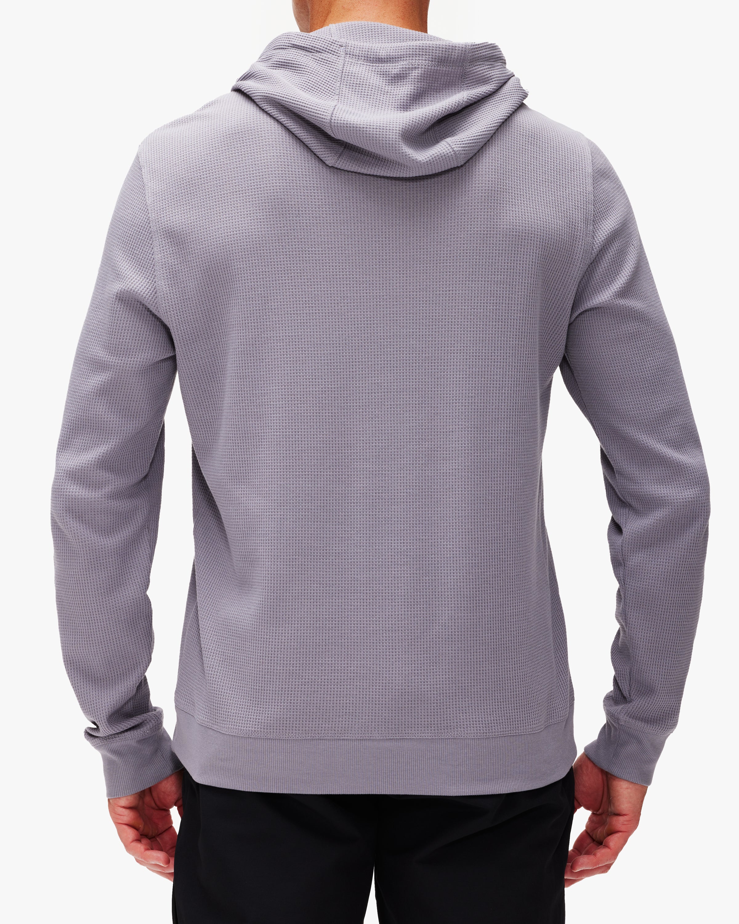 Rhone Waffle Hoodie for Men - Premium Thermal Fleece Pullover with Zipper Pocket | Perfect for Gym, Running & Outdoor Activities