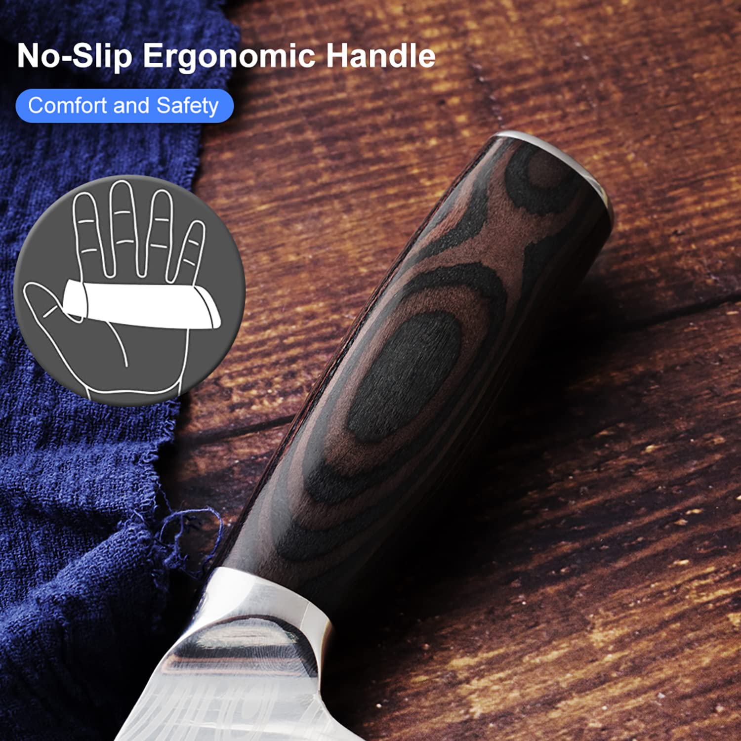 Ultra Sharp 7 Inch Meat Cleaver Knife - High Carbon Stainless Steel Butcher Knife with Ergonomic Handle for Professional Chefs & Home Cooking | Perfect for Chopping Meat, Bones, and Vegetables in the Kitchen