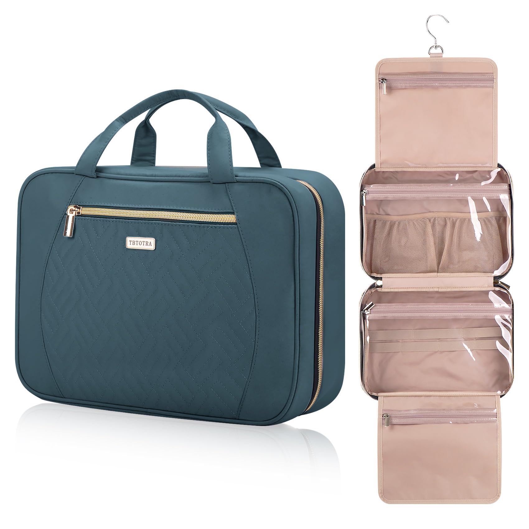 Premium Hanging Travel Toiletry Bag for Women & Men - Large Waterproof Cosmetic Organizer with Hook for Toiletries, Makeup Brushes | Ideal for Vacation, Business Trips & Gym Essentials Storage