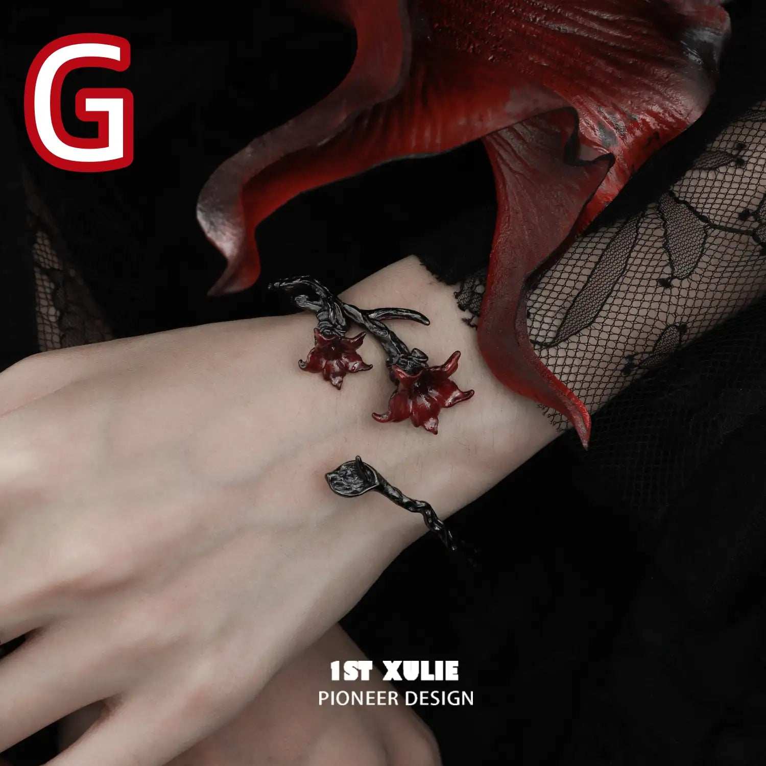 Bloody Datura Collection Set - Gothic Jewelry for Women | Perfect for Halloween, Dark Aesthetic Fashion & Vampire-Themed Parties