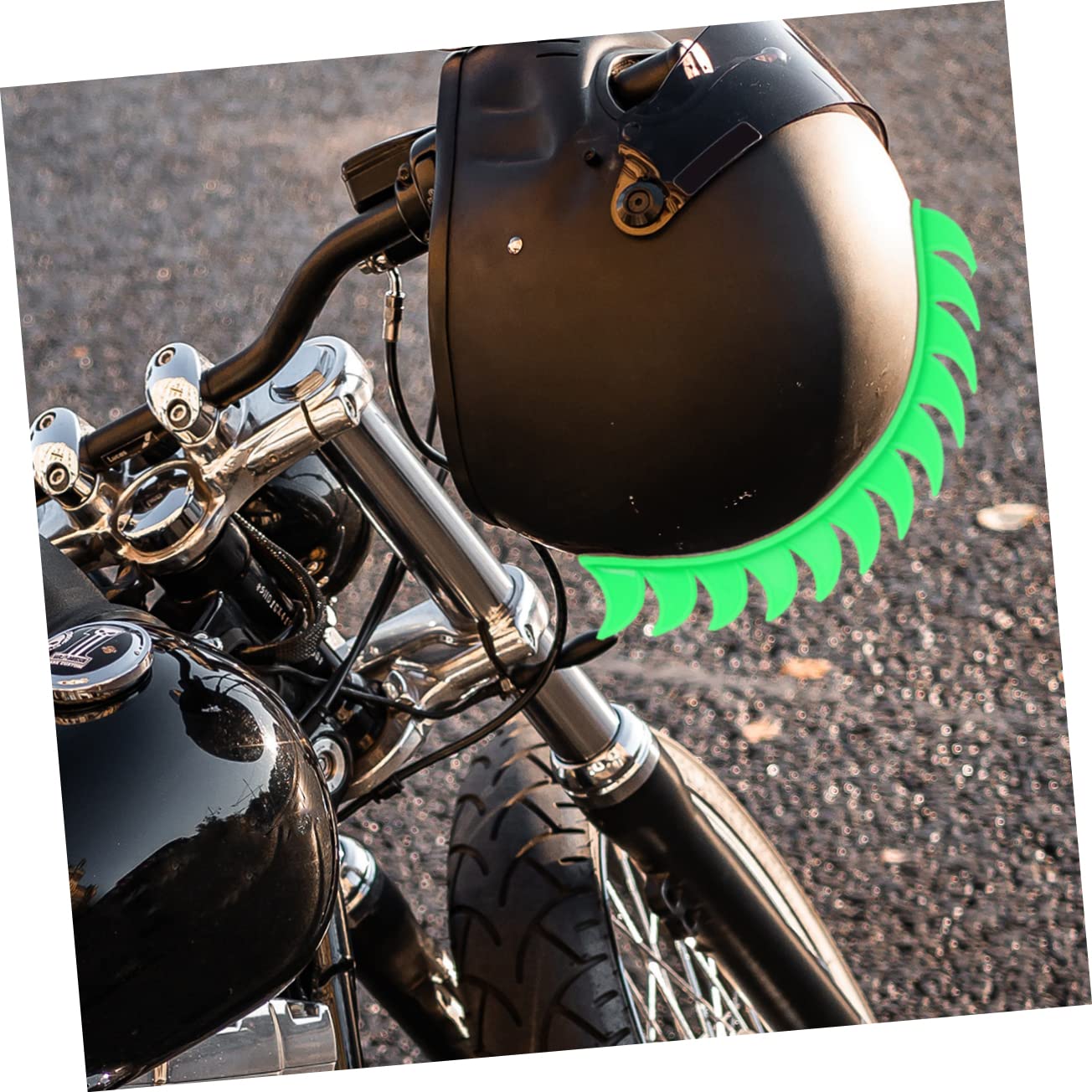 3pcs Motorcycle Helmet Patch & Spikes - Retro Decals for Dirt Bike & Mohawk Helmets - DIY Biker Gear