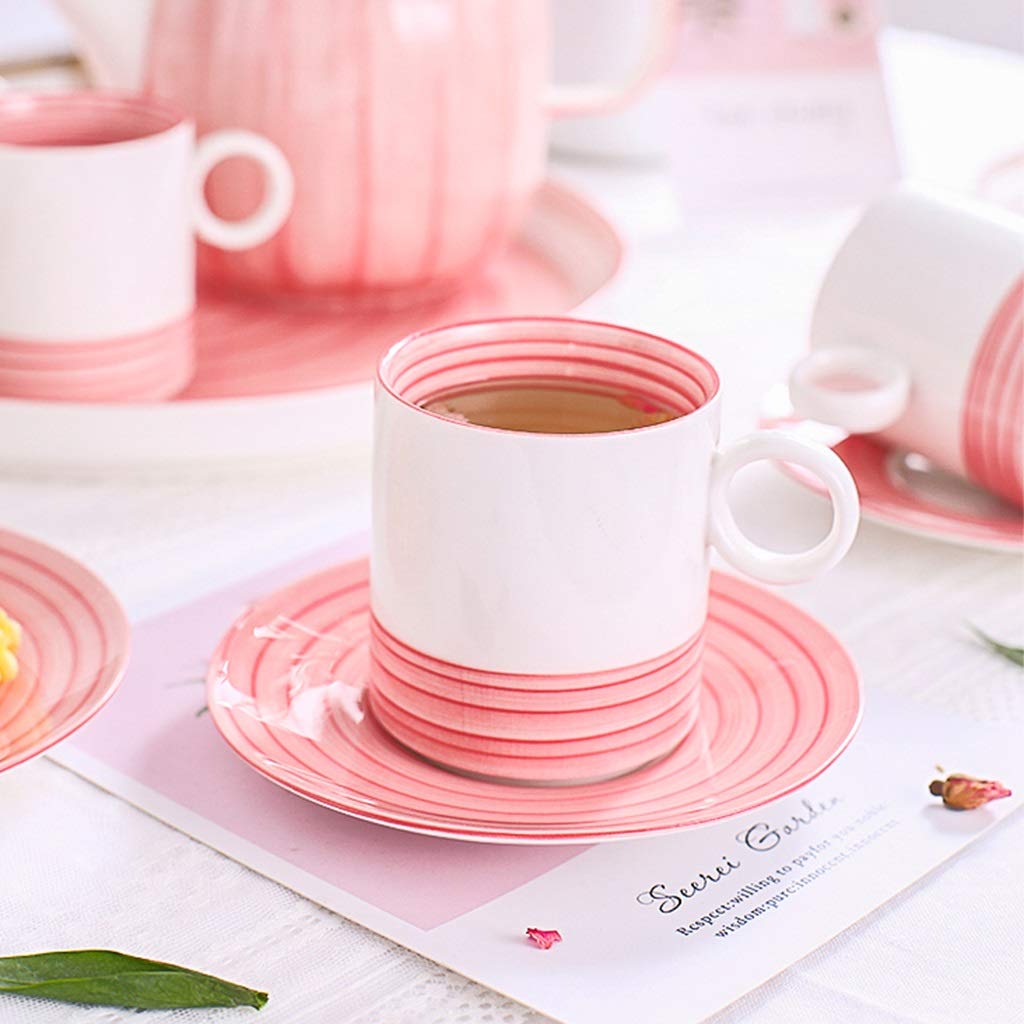 Nordic Style Ceramic Coffee Mug Set - Elegant Home & Living Room Tea Cups for Afternoon Tea, Coffee, and Hot Beverages - Perfect for Cozy Mornings, Relaxing Evenings, and Hosting Guests