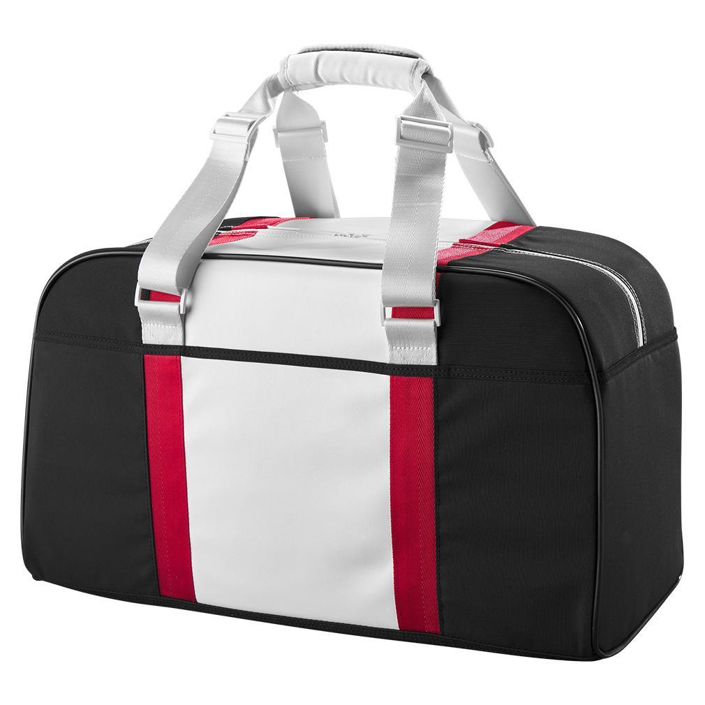 **Courage Collection Small Tennis Duffle Bag - Black & White - Perfect for Tennis, Gym & Travel**