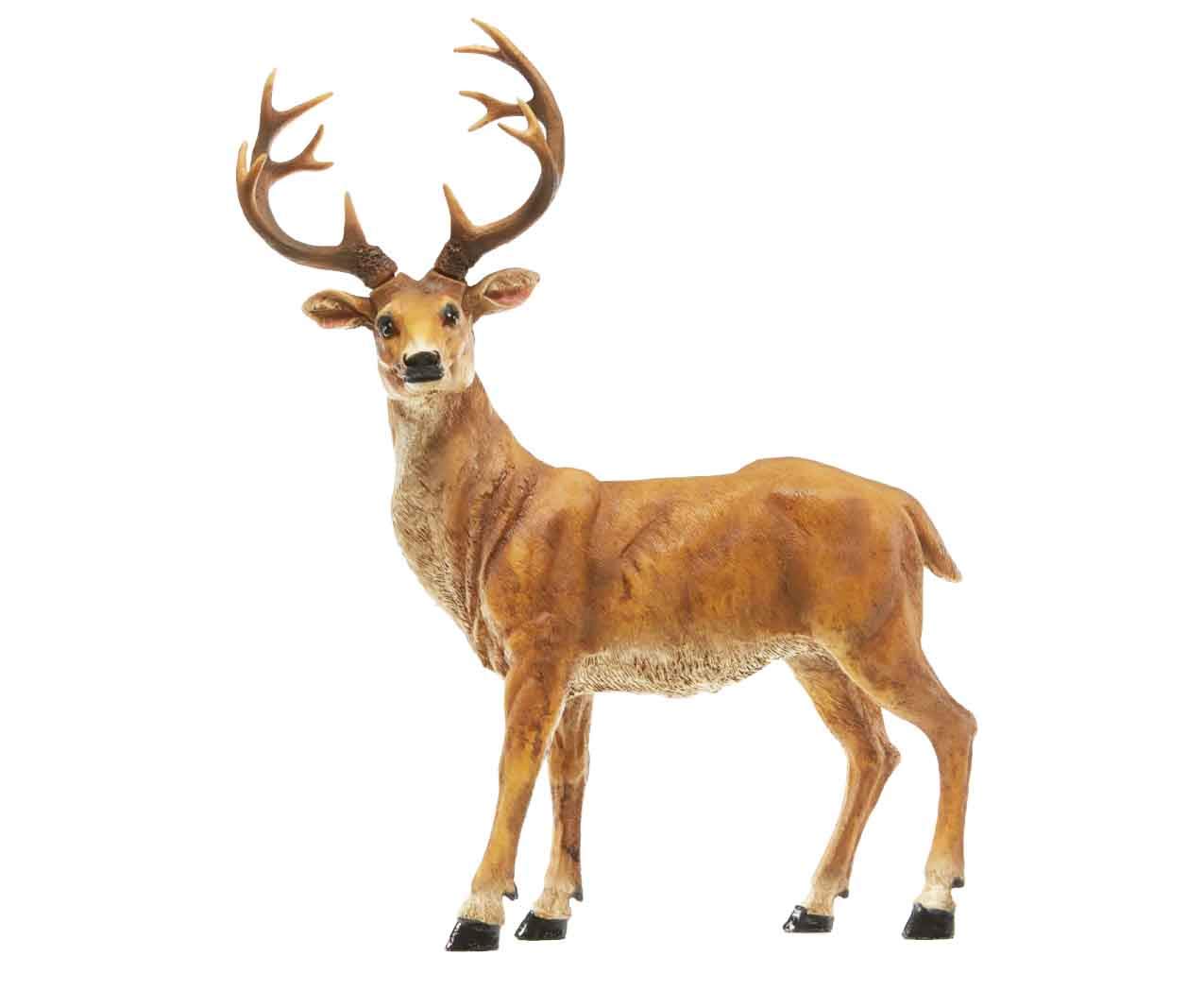 TAOBIAN Standing Deer Wildlife Garden Statue - Removable Antlers, Indoor & Outdoor Decor for Yard, Lawn, Patio - Perfect for Holiday Gifts & Wildlife-Themed Home Decoration