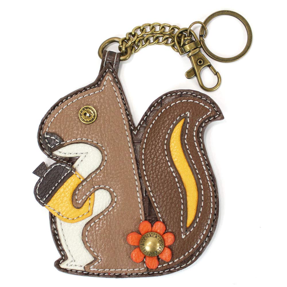 CHALA Stylish Leather Crossbody Bag for Women - Dark Brown Squirrel Design with Flap Top & Secure Zipper | Perfect for Everyday Use, Travel & Date Nights