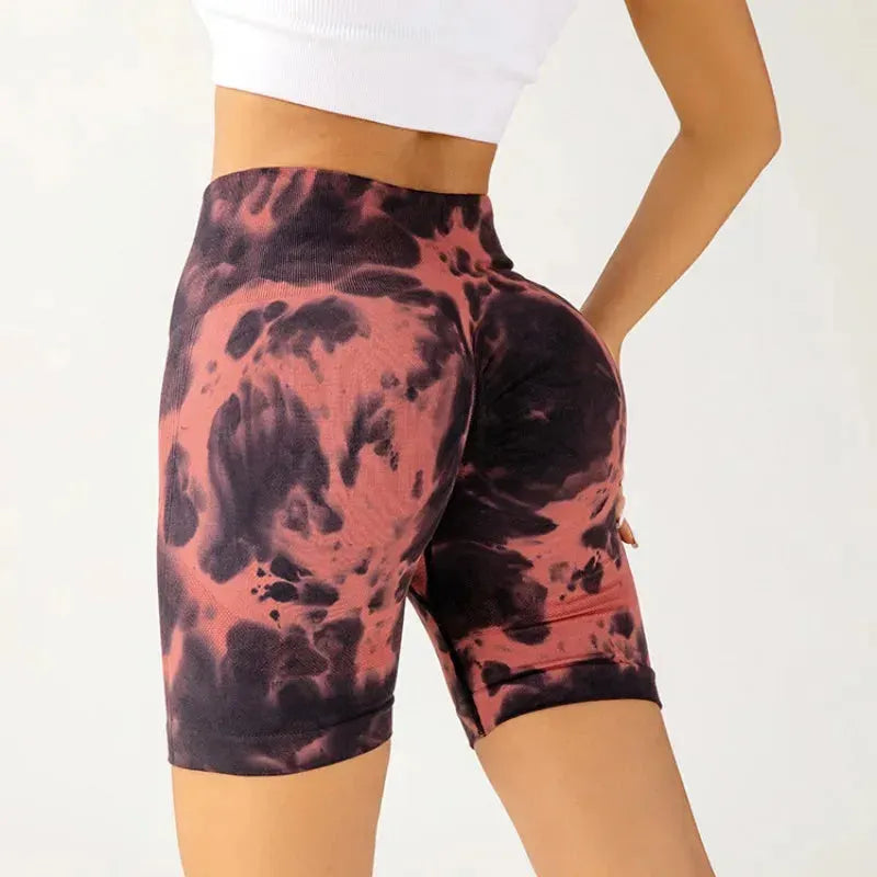 High Waisted Yoga Pants for Women - Tummy Control & Butt Lifting Workout Shorts - High Elasticity Drip Dyed Fitness Leggings - Perfect for Gym, Running, Yoga & Lounge Wear