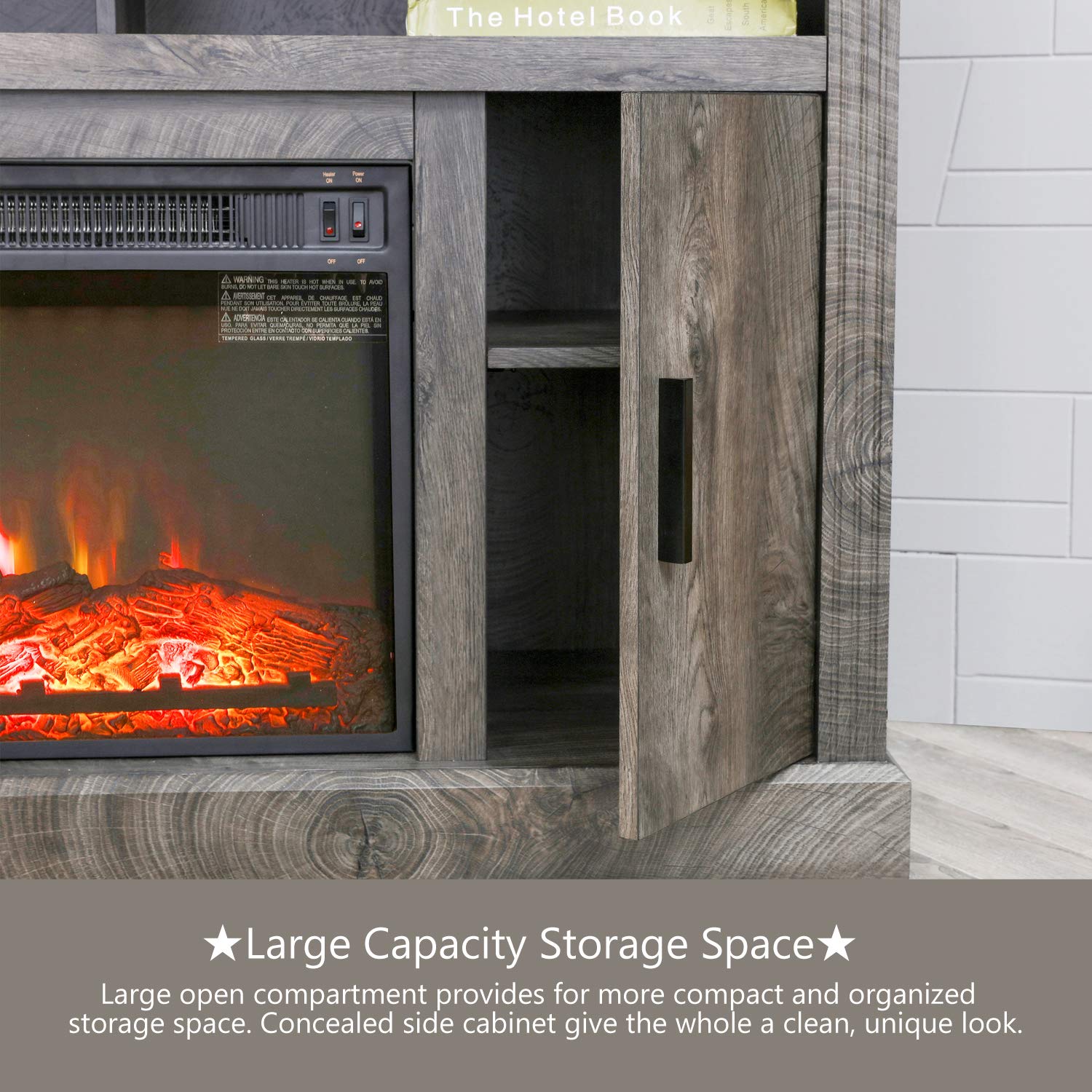 Electric Fireplace TV Stand for 42