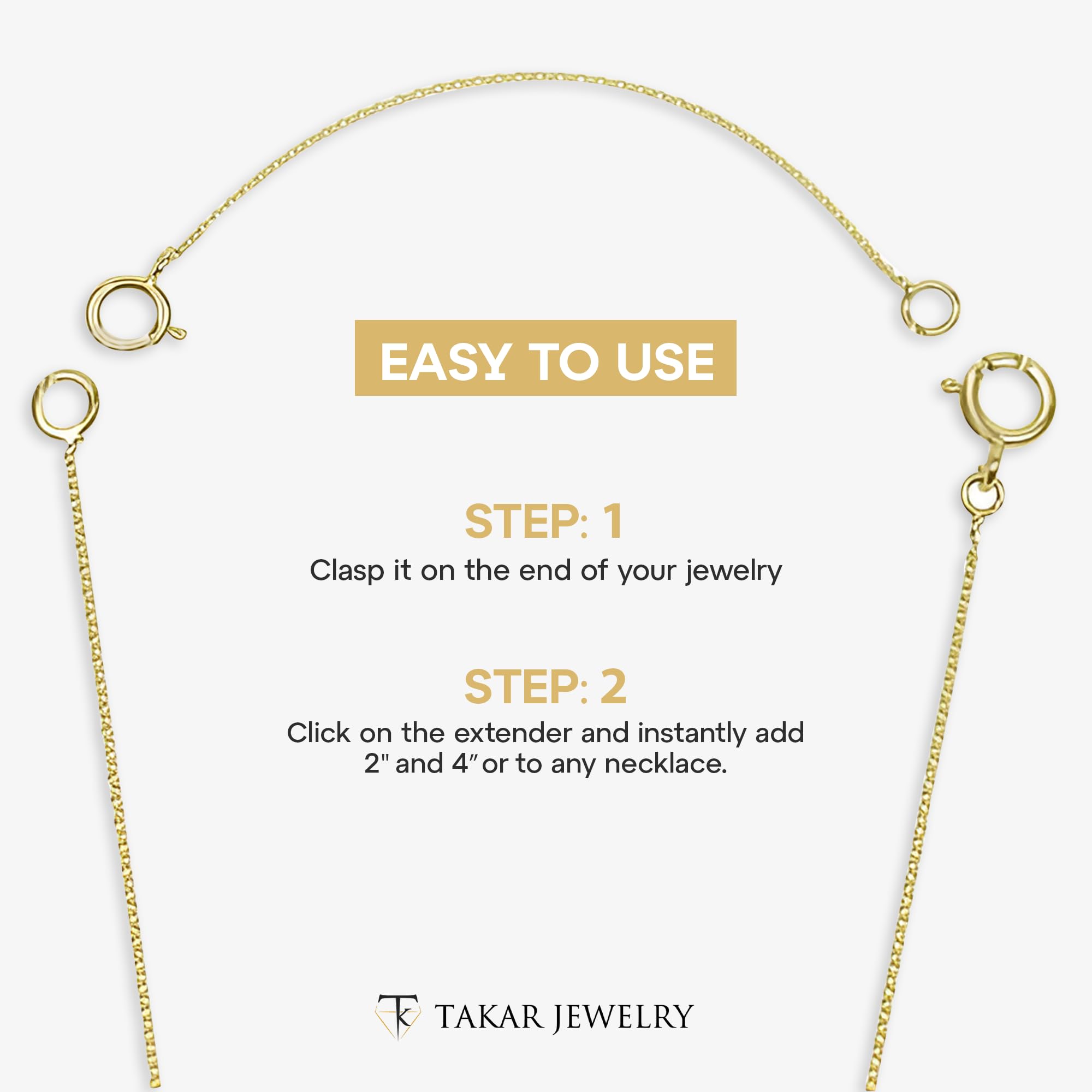 14k Gold Necklace Extender 2