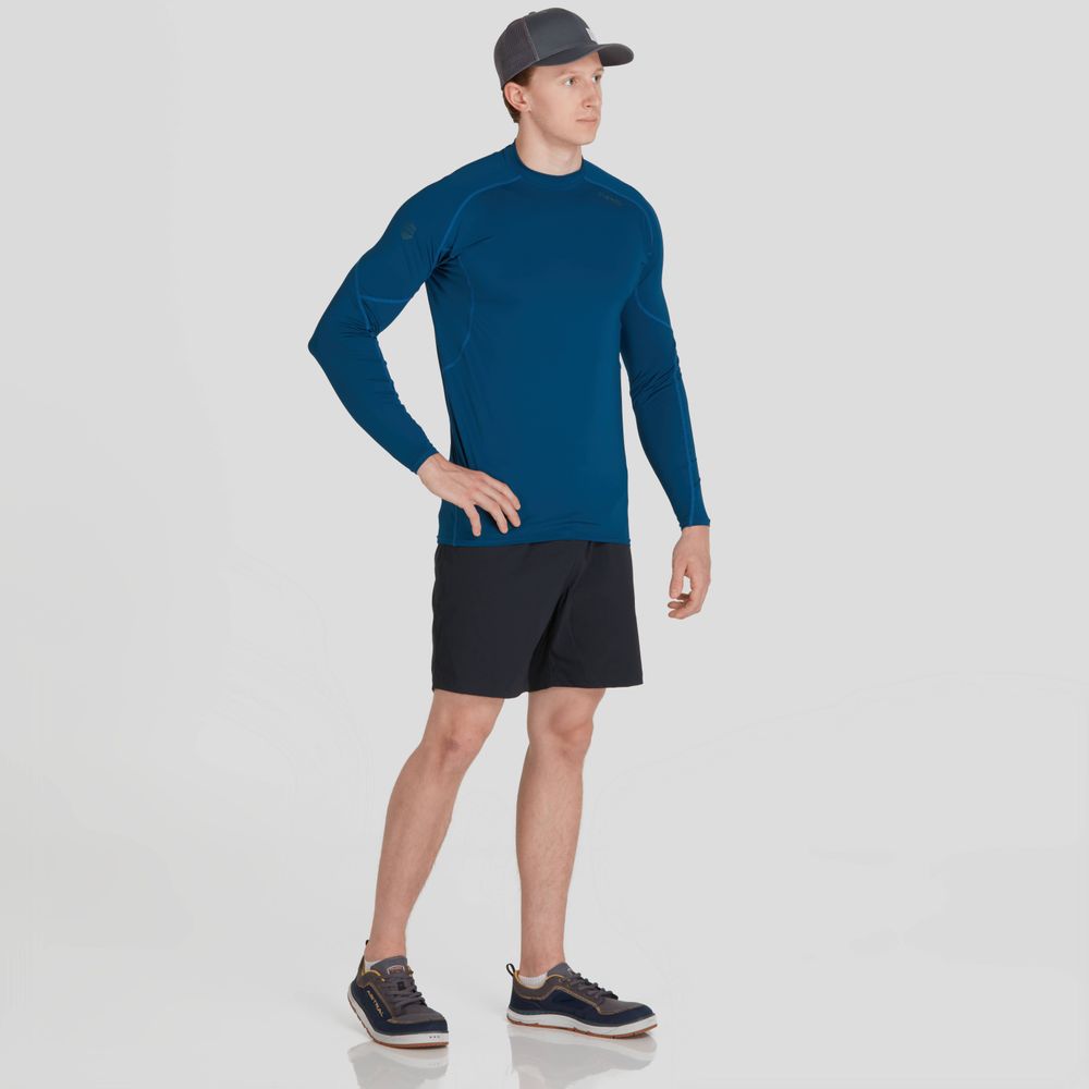 NRS Men's Long Sleeve Rashguard - UPF 50+ Sun Protection for Surfing, Swimming & Outdoor Activities