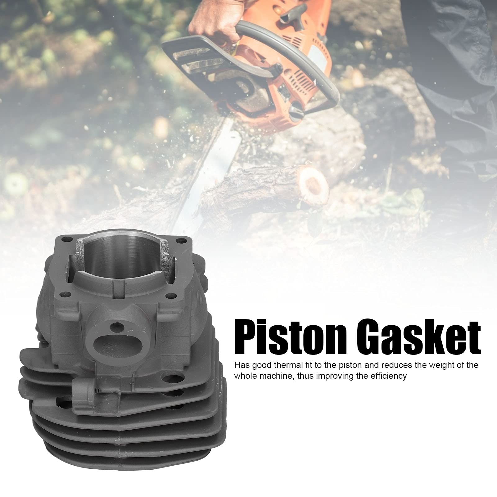 47mm Cylinder Piston Gasket Kit - High Thermal Diffusion Chainsaw Engine Repair Parts for Stihl, Husqvarna Saws - Perfect for Chainsaw Maintenance & Engine Rebuilds