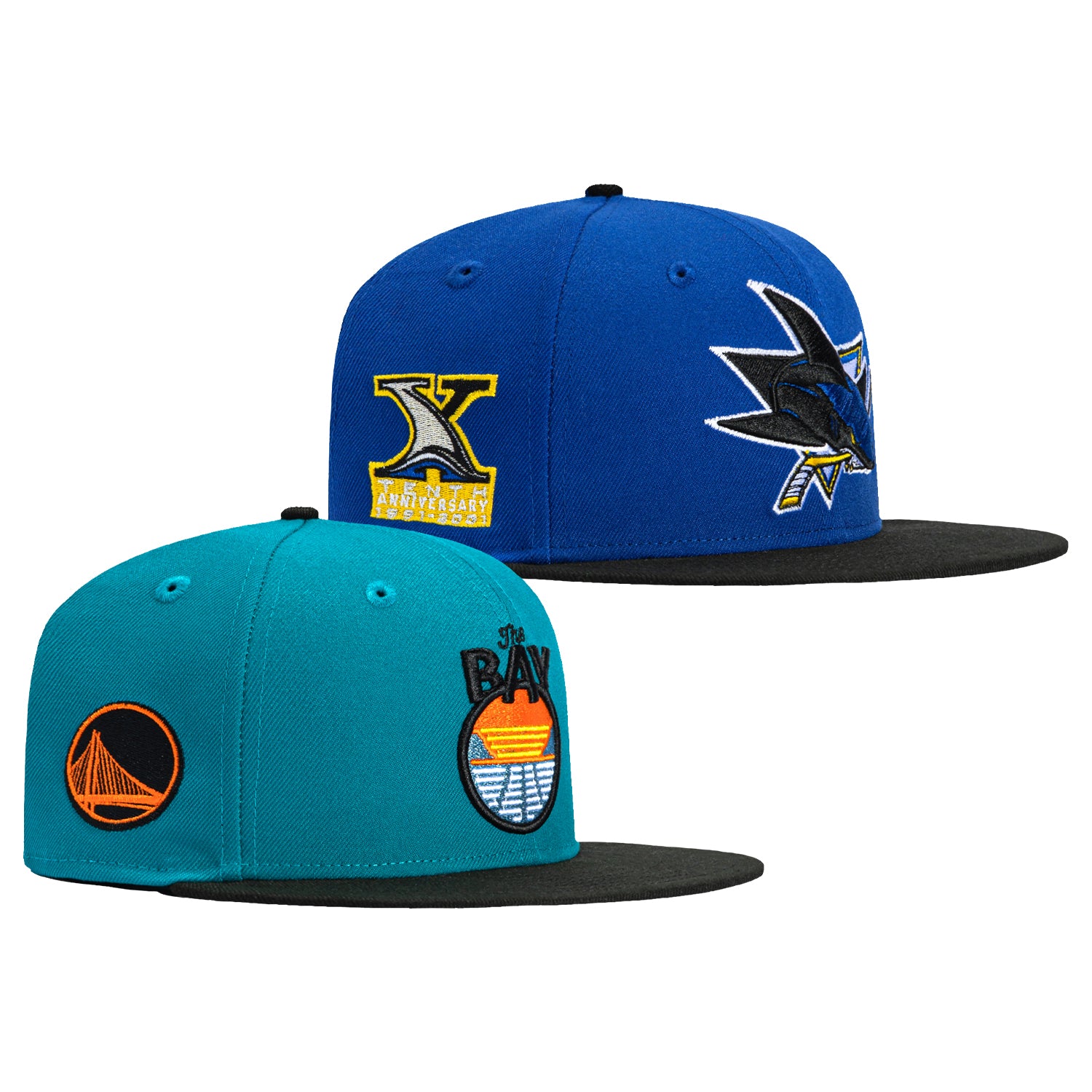New Era 59Fifty NBA x NHL Crossover Snapback Hat - The Bay Pack Official Licensed Cap for Basketball & Hockey Fans - Perfect for Games, Sports Events & Streetwear Fashion