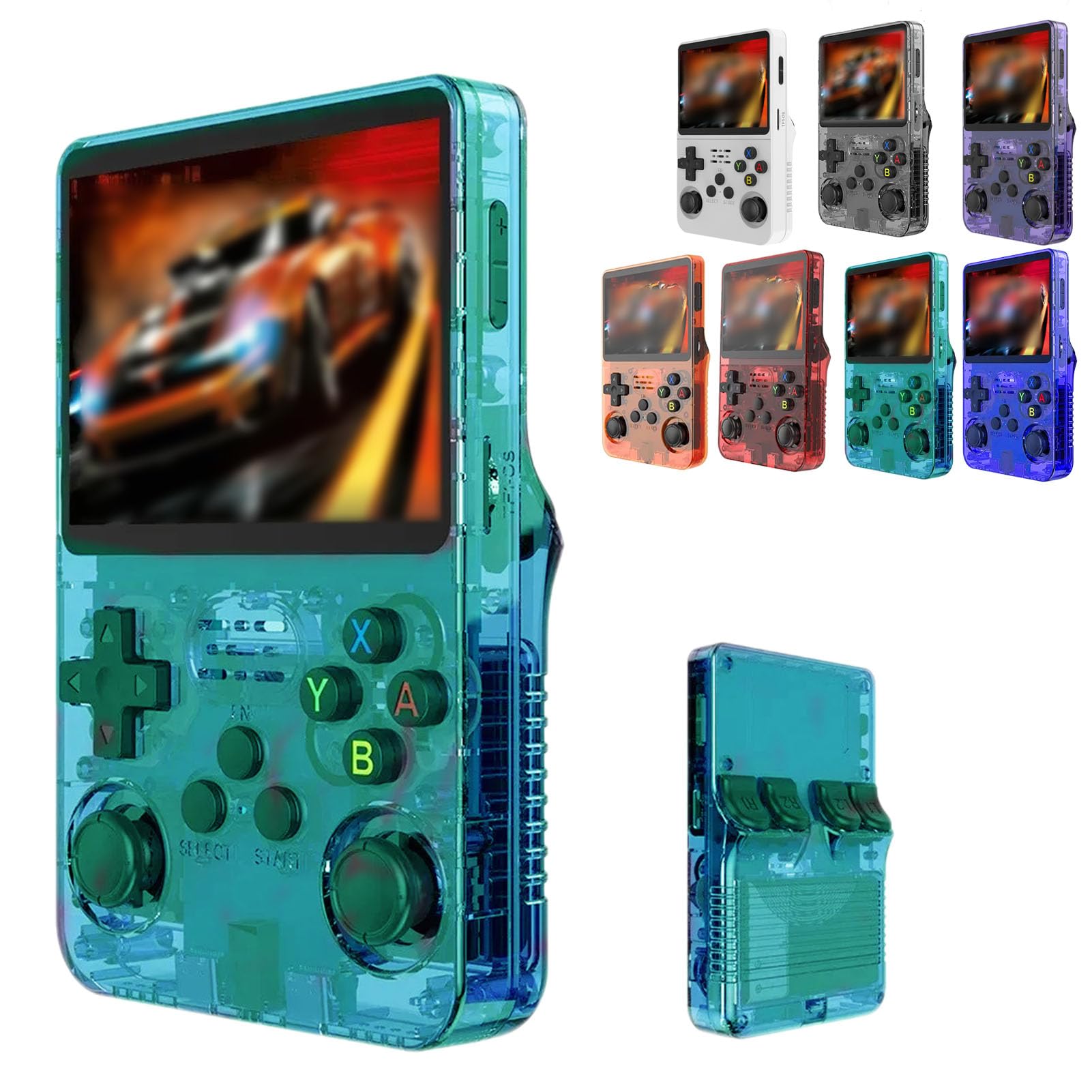 Keyboy 2024 New Portable Retro Video Game Console - Handheld Gaming Device with 20000+ Built-in Games (Translucent Green, 128GB) - Perfect for Travel, Gifts & Nostalgic Gaming