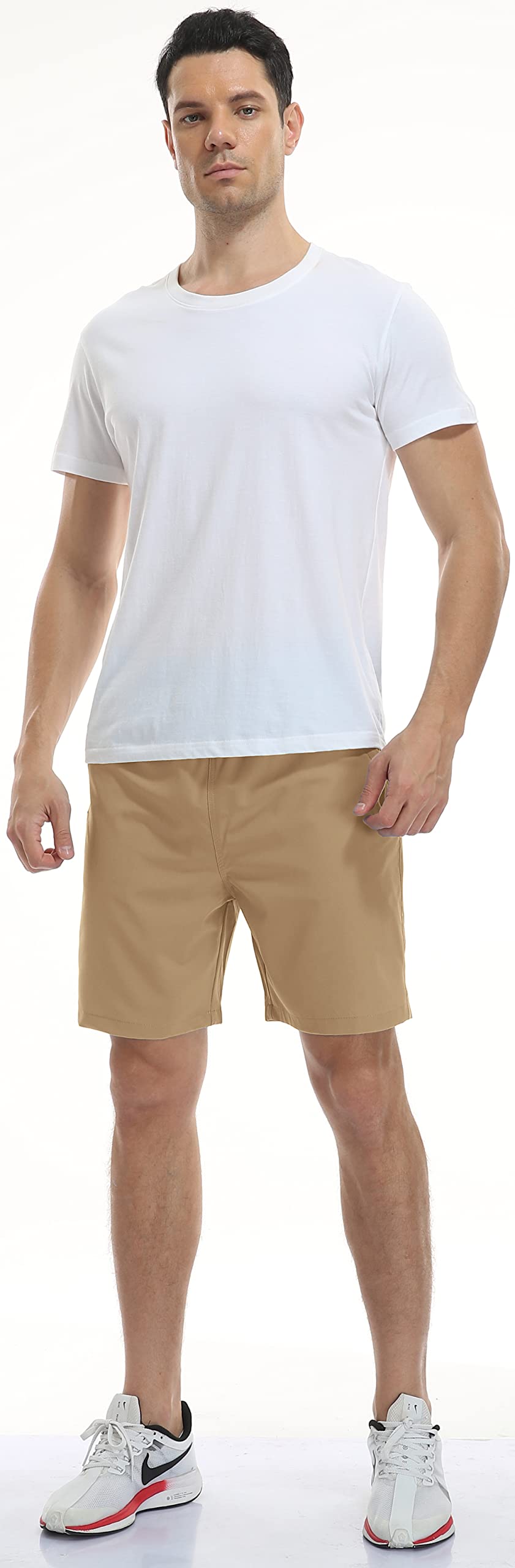 SPOSULEI Men's Quick-Dry Water Resistant Hiking Shorts - Lightweight Athletic Outdoor Shorts with Zipper Pockets for Running, Camping & Travel