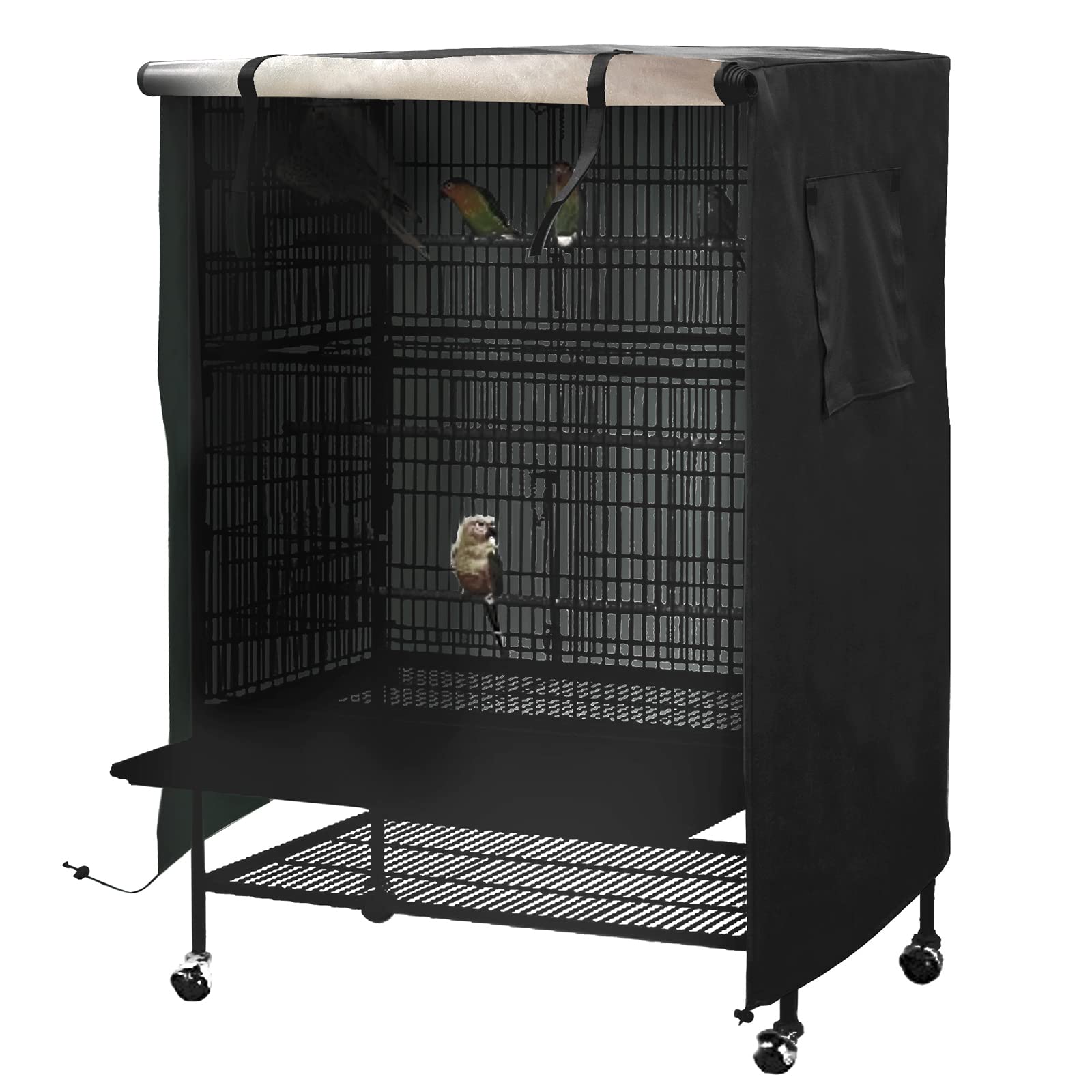 Universal Large Bird Cage Cover - Windproof & Sun Protection Parrot Cage Cover, Blackout Night Cover for Birds, Critters & Small Animals - Ensures Privacy & Comfort for Sleeping, Travel & Outdoor Use