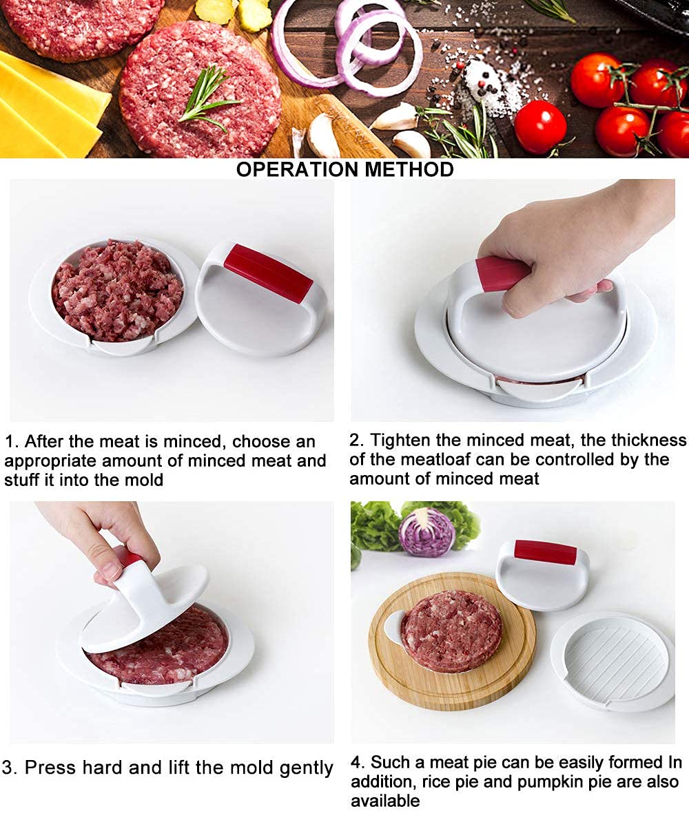 Stainless Steel Hamburger Patty Press Maker - 4.6