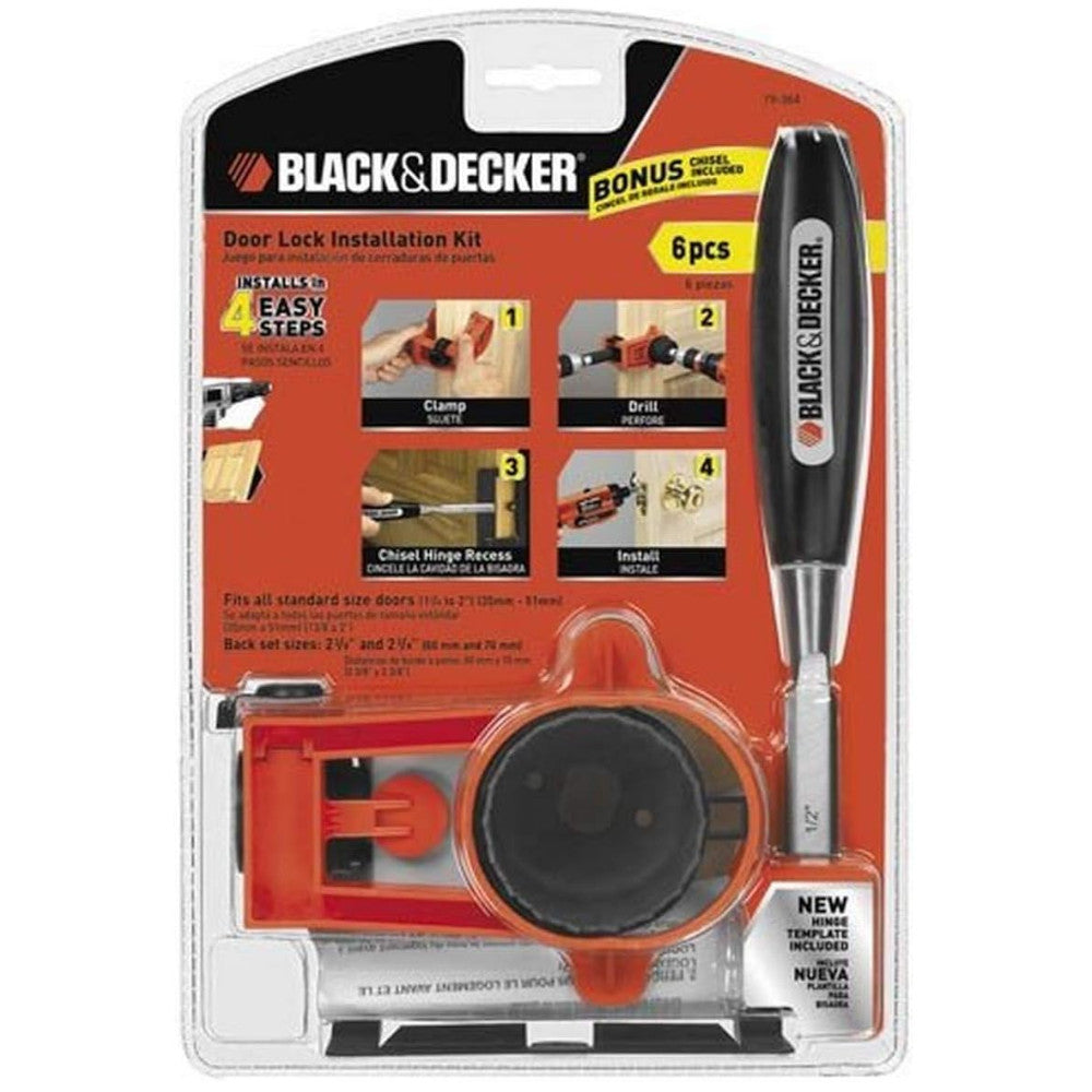 BLACK+DECKER 79 364 CA Door Lock Installation Kit - Complete Set for Easy DIY Door Lock Replacement - Perfect for Home Security Upgrade & Apartment Maintenance