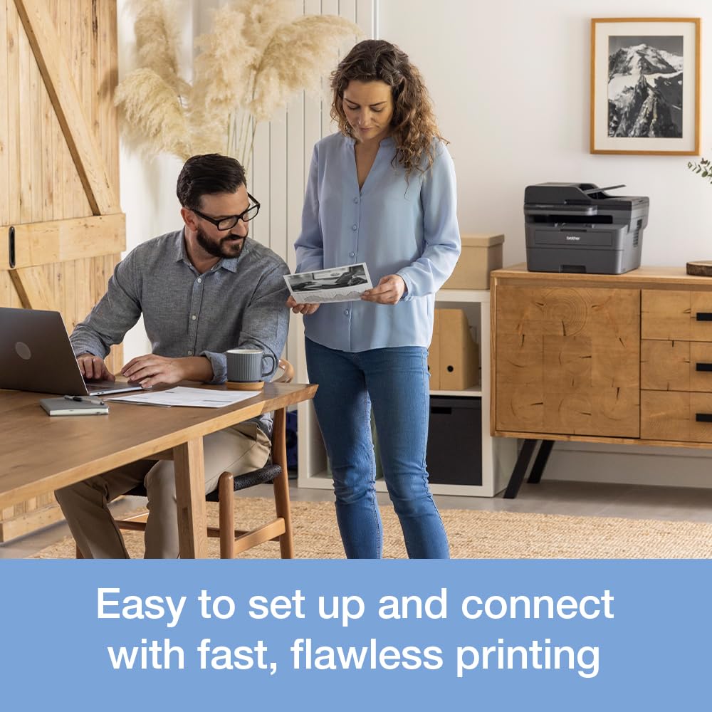 Brother MFC-L2860DW Wireless Monochrome Laser Printer - Print, Copy, Scan & Fax | Auto Duplex Printing | A4 Paper Size | Fast Printing for Home & Office Use | Perfect for Small Businesses & Remote Work