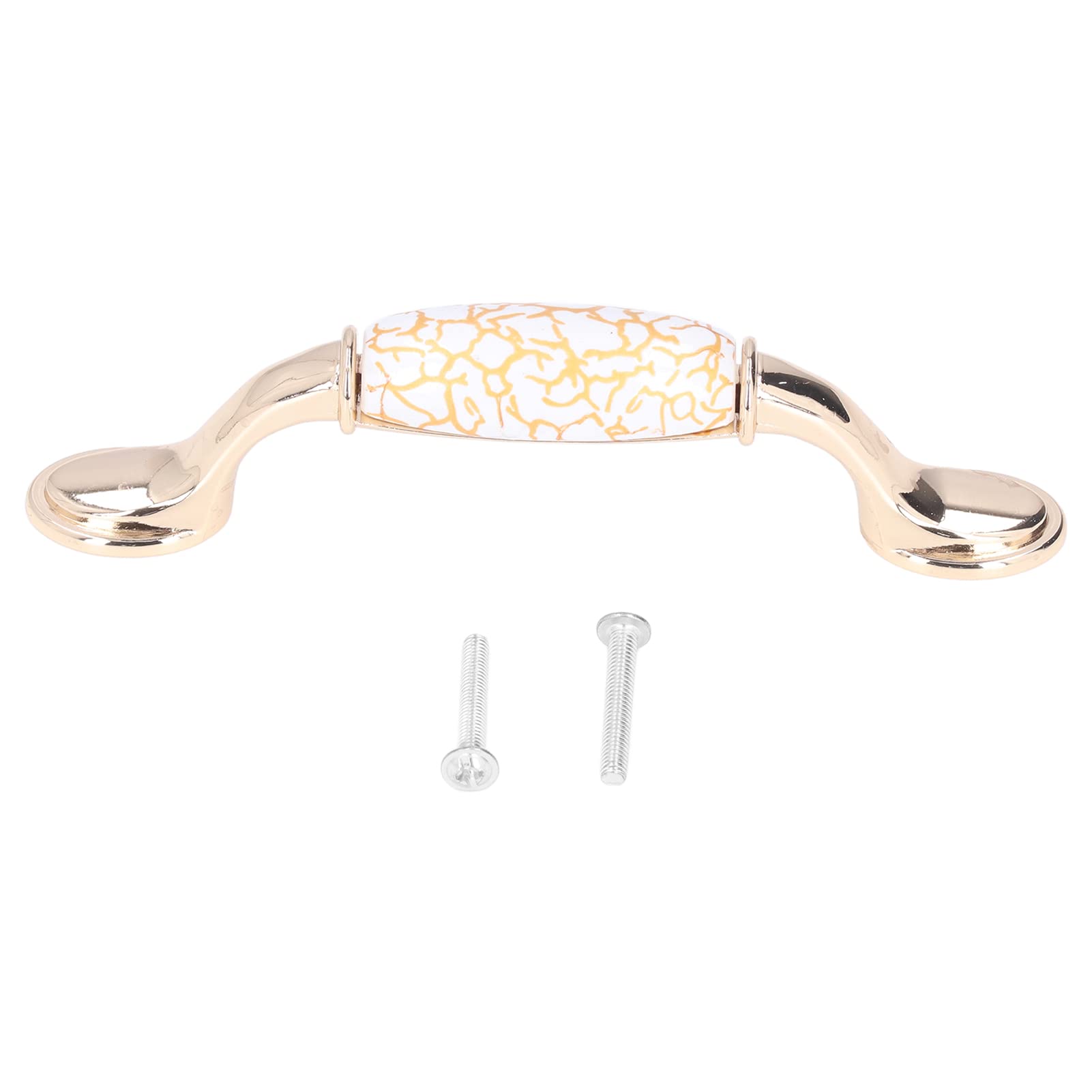 Nordic Golden Ceramic Cabinet Handles - Elegant Drawer & Wardrobe Pulls for Modern Furniture Hardware (1320C-60-96) | Perfect for Kitchen Cabinets, Dressers & Home Decor