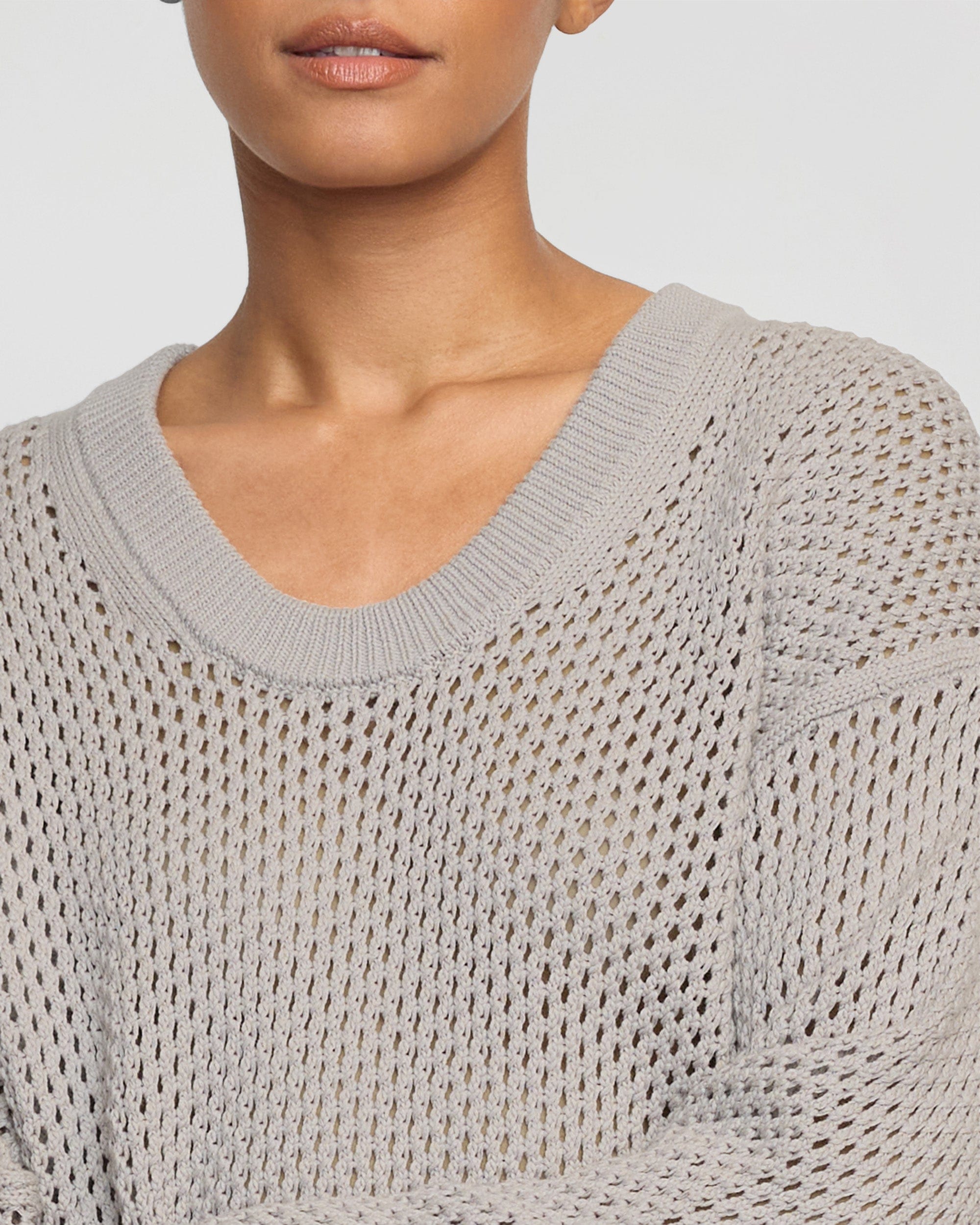 Archana Open Knit U-Neck Sweater for Women - Soft Casual Pullover for Fall & Winter - Perfect for Office, Dating, and Weekend Outings